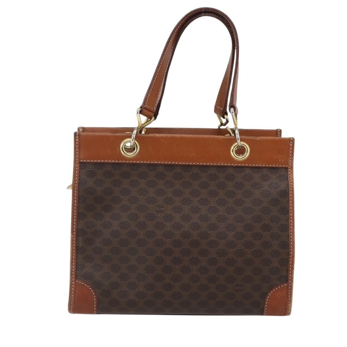 Celine Celine Vintage Macadam Handbag Canvas and Leather Size ONE SIZE - 1 Thumbnail