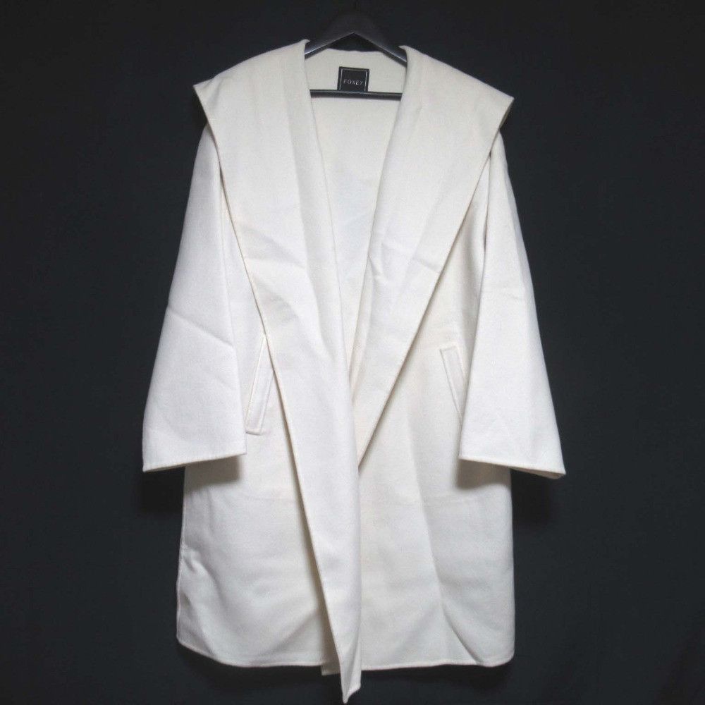 Other Other FOXEY Open Front Hooded Cashmere Coat Textile Outerwear 27340 DUTY FREE for USA Size ONE SIZE - 1 Thumbnail