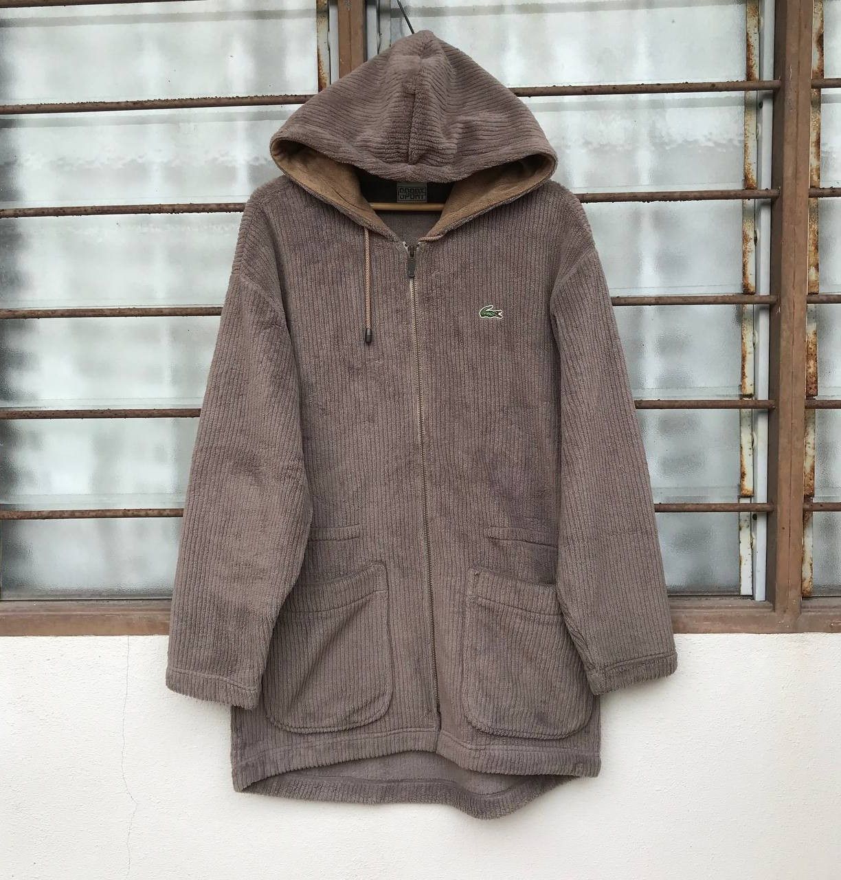 Lacoste × Vintage VINTAGE LACOSTE HOODIE X POLARTEX JUMPER BAGGY Size US XL / EU 56 / 4 - 7 Thumbnail