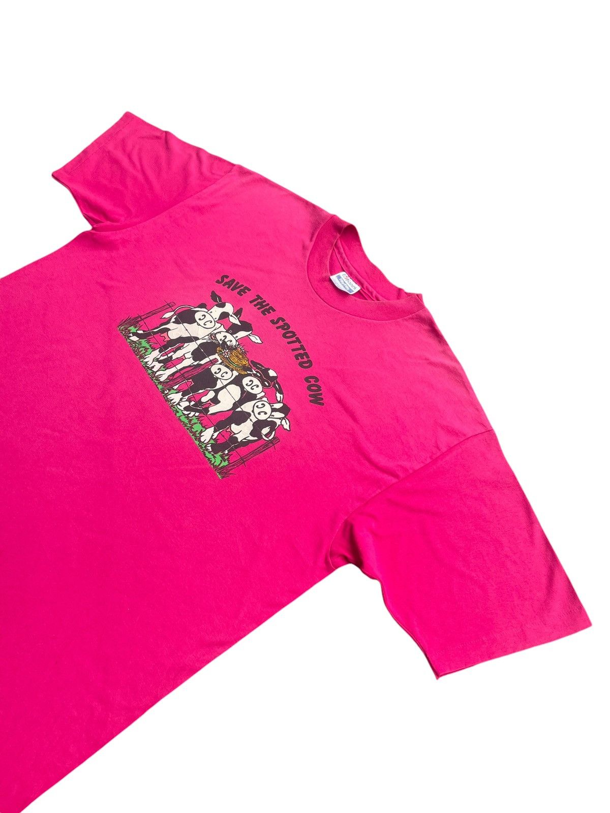 Hanes Vintage Save The Spotted Cow Tshirt Size US XL / EU 56 / 4 - 2 Thumbnail