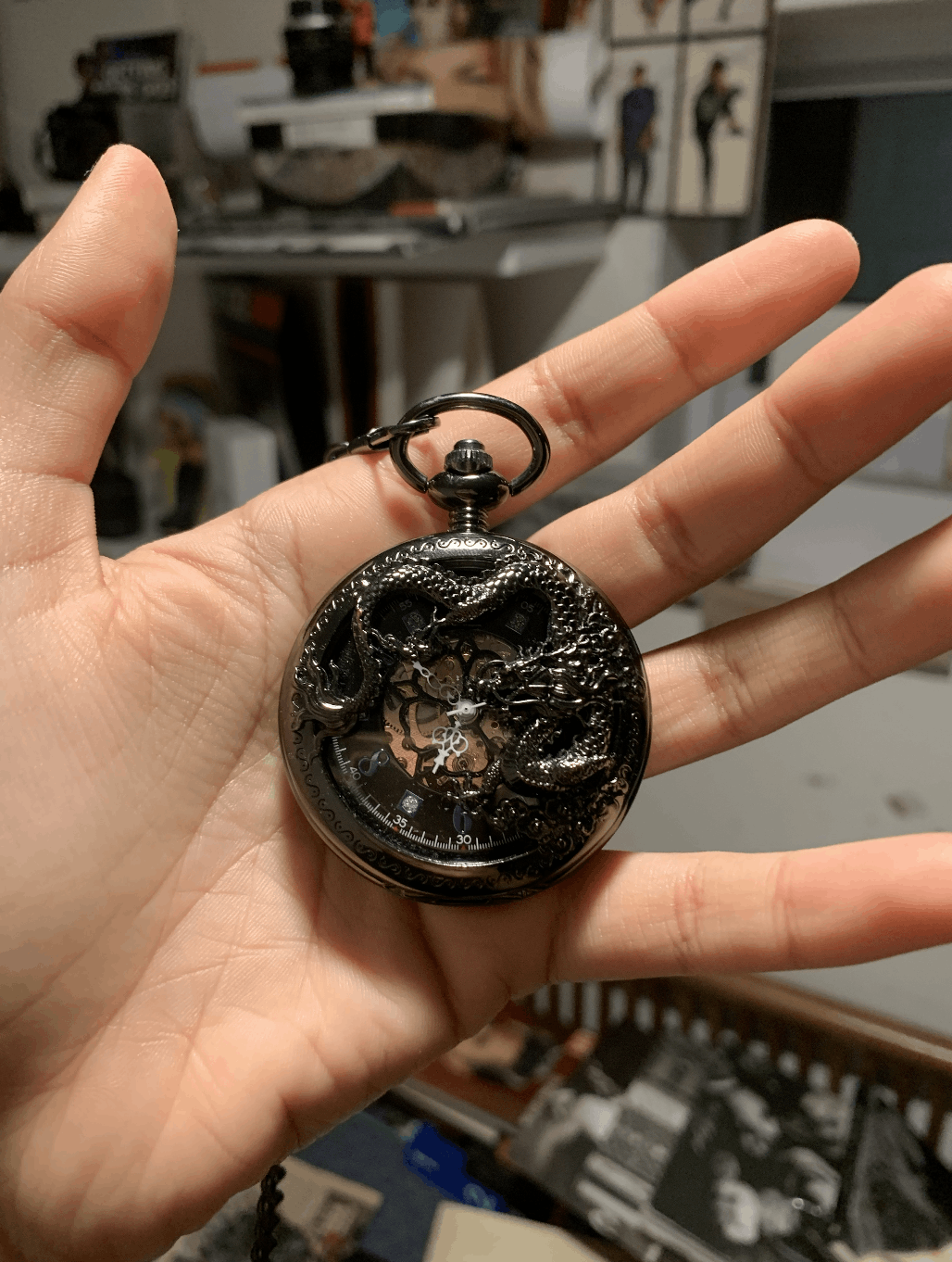 Other Vintage Black Dragon Pocket Watch Size ONE SIZE - 1 Thumbnail