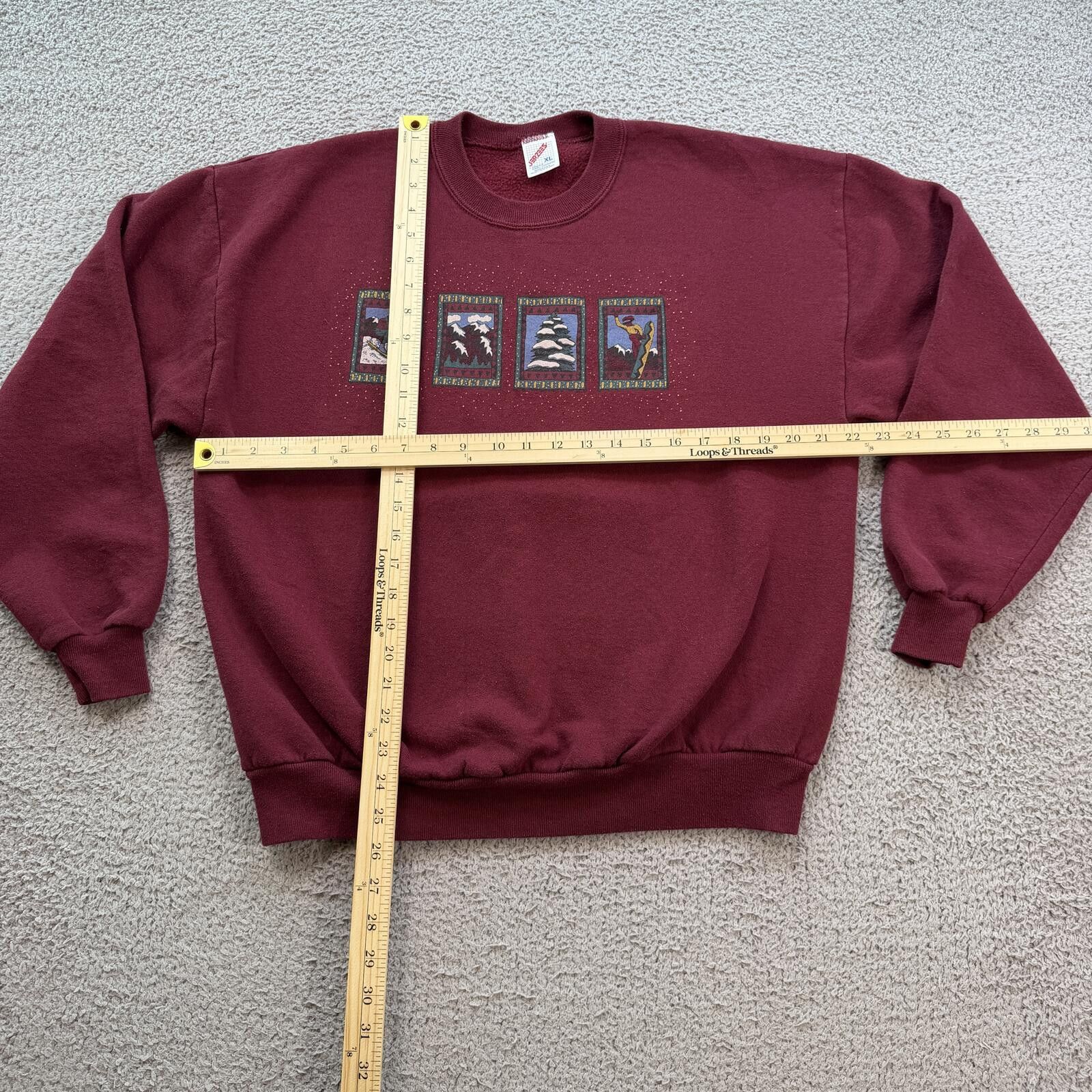 Jerzees Vintage 90s Sugar Mountain North Carolina Sweatshirt XL Ski Size US XL / EU 56 / 4 - 3 Thumbnail