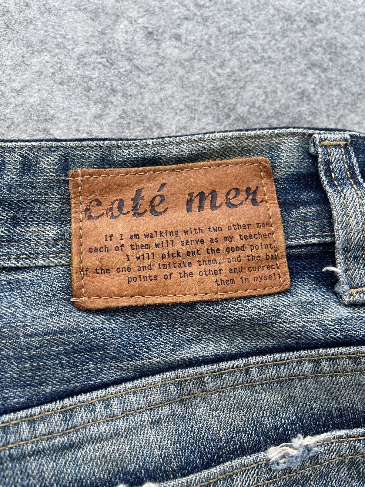 Japanese Brand Vintage Cate Mer selvedge Distressed Denim Pants Size US 33 - 16 Thumbnail