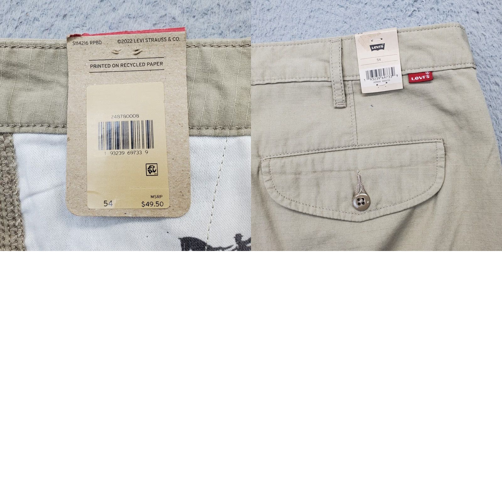 Levi's Levi's Carrier Cargo Shorts Men 54 Brown Water Less Utility Pocket Comfort Waist Cargo Pocket Outdoor Mens Size US 38 / EU 54 - 8 Thumbnail