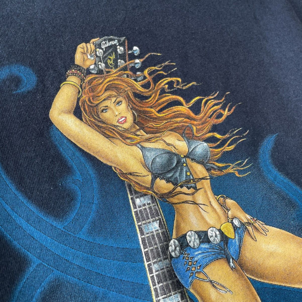 Vintage Gibson Guitars Dangerous Curves 2000s Promo Tee Size US L / EU 52-54 / 3 - 6 Thumbnail