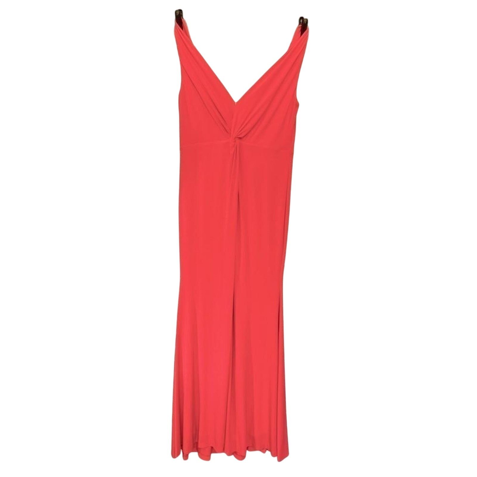 Designer Calvin Klein NWT Elegant Coral Evening Gown Size M / US 6-8 / IT 42-44 - 4 Thumbnail
