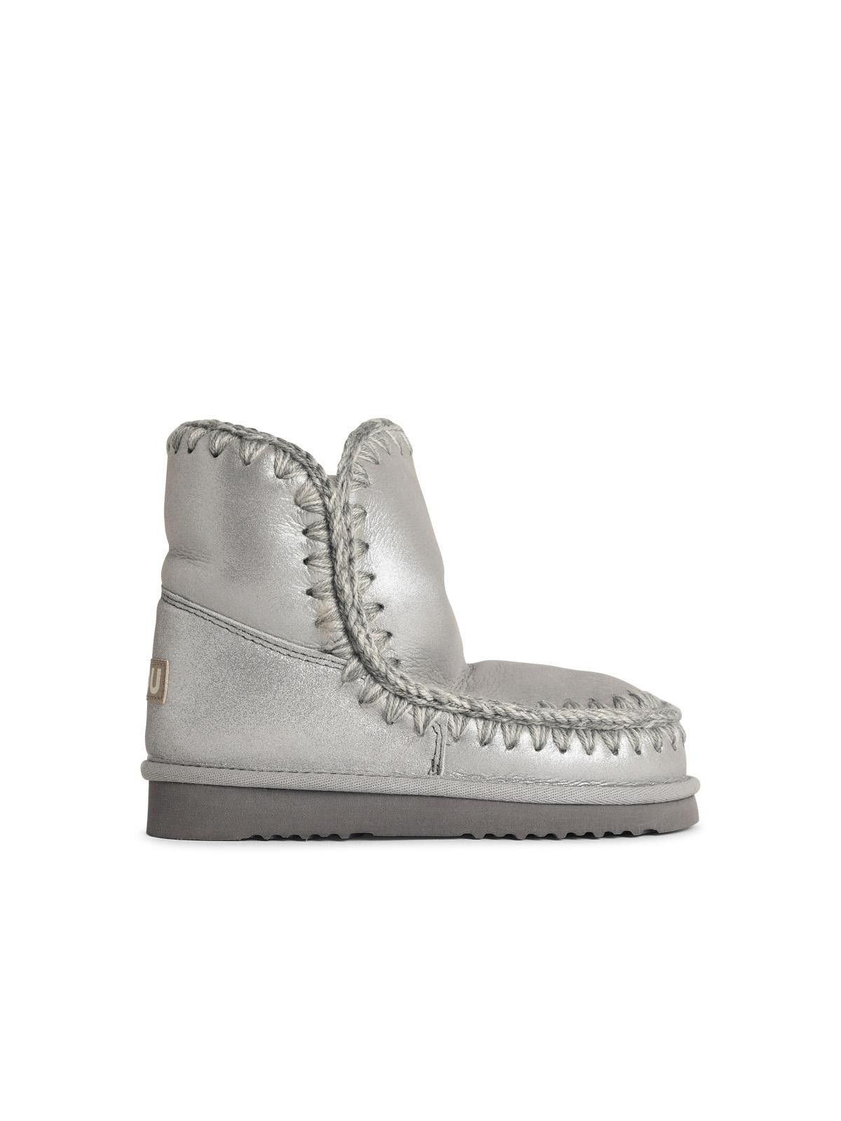 Mou MOU 'Eskimo 18 Special Leather' Silver Suede Ankle Boots Size US 6 / IT 36 - 1 Thumbnail