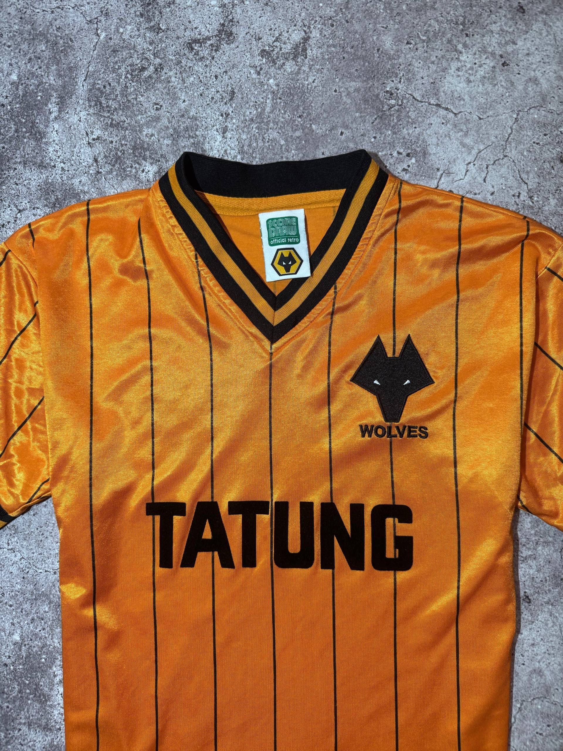 Vintage Retro Wolverhampton Wolves Score Draw Soccer Jerseys T-shirt Size US S / EU 44-46 / 1 - 2 Thumbnail