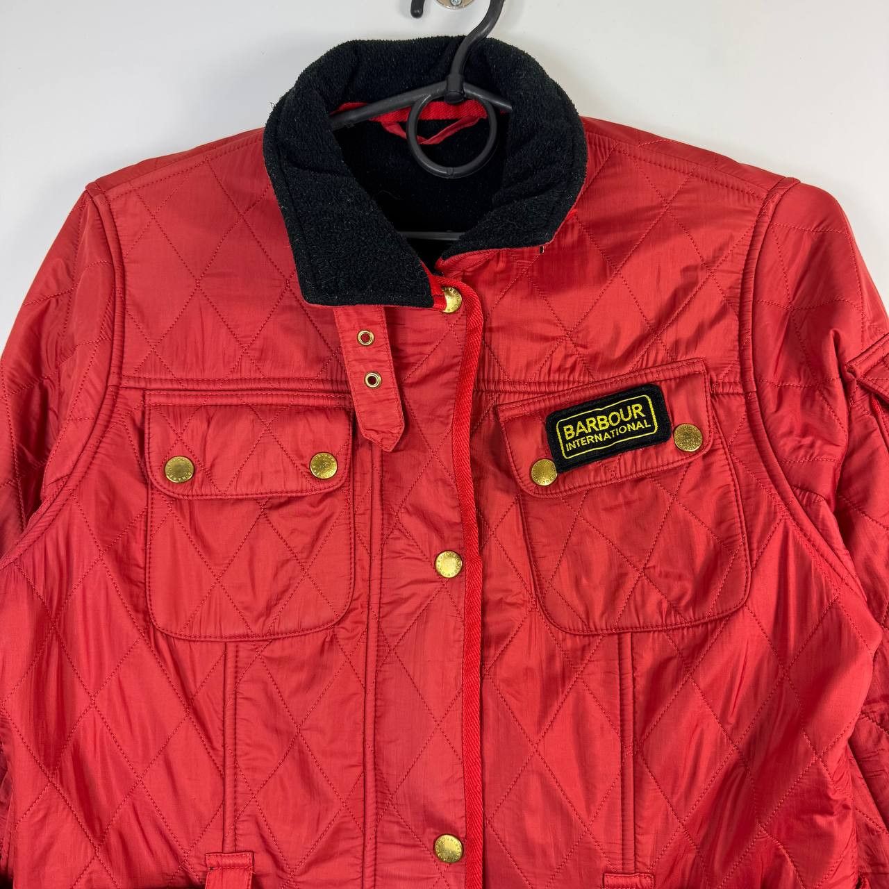 Barbour Barbour International Womens Quilted Red Belted Size UK 12 Size L / US 10 / IT 46 - 2 Thumbnail