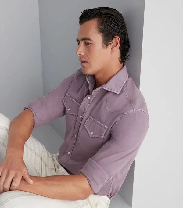 Brunello Cucinelli Shirt in Dark Purple Size US L / EU 52-54 / 3 - 3 Thumbnail