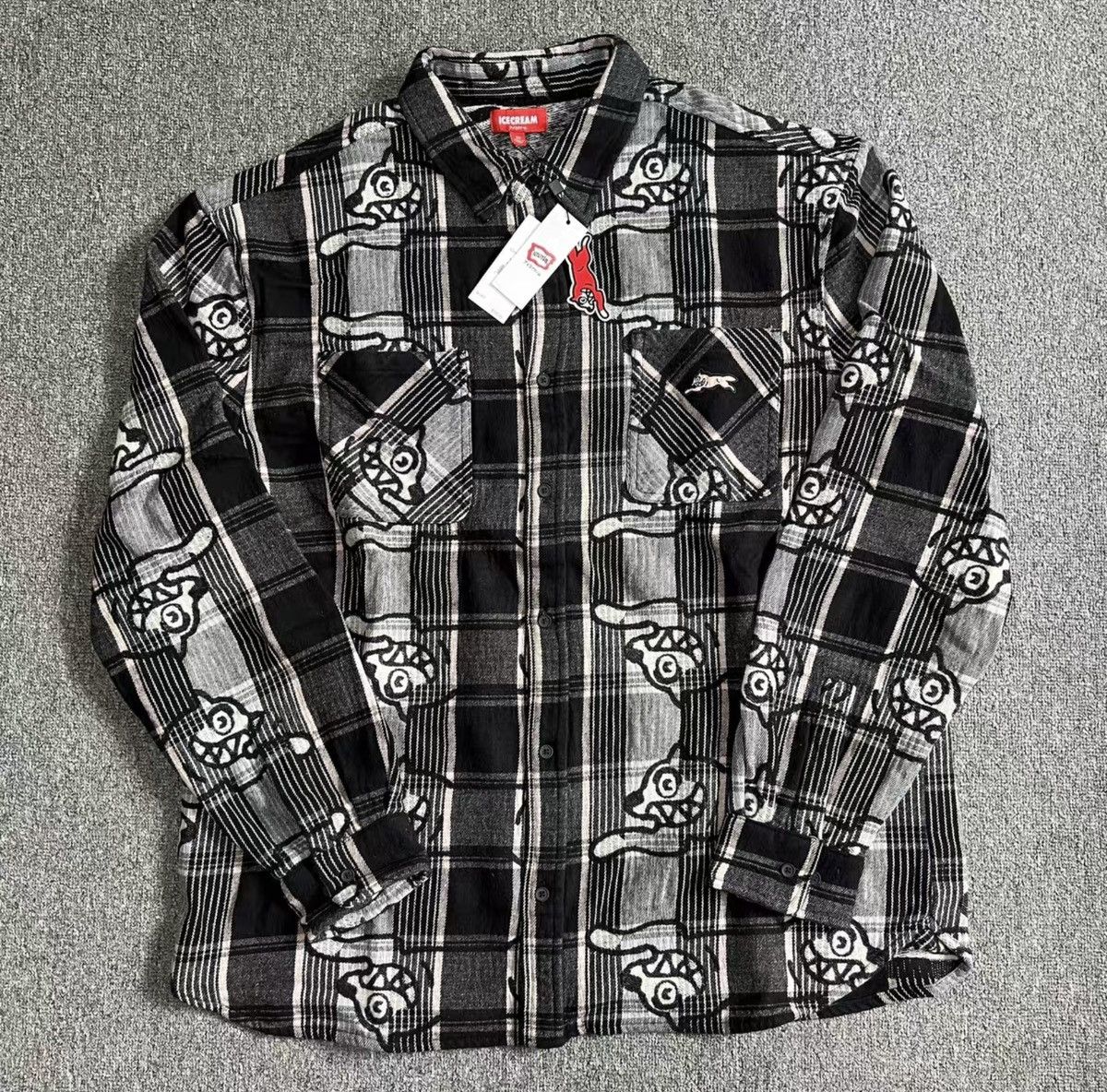 Billionaire Boys Club BBC ICECREAM All‑Over Embroidered Heavy Shirt Jacket Size US XXL / EU 58 / 5 - 1 Thumbnail
