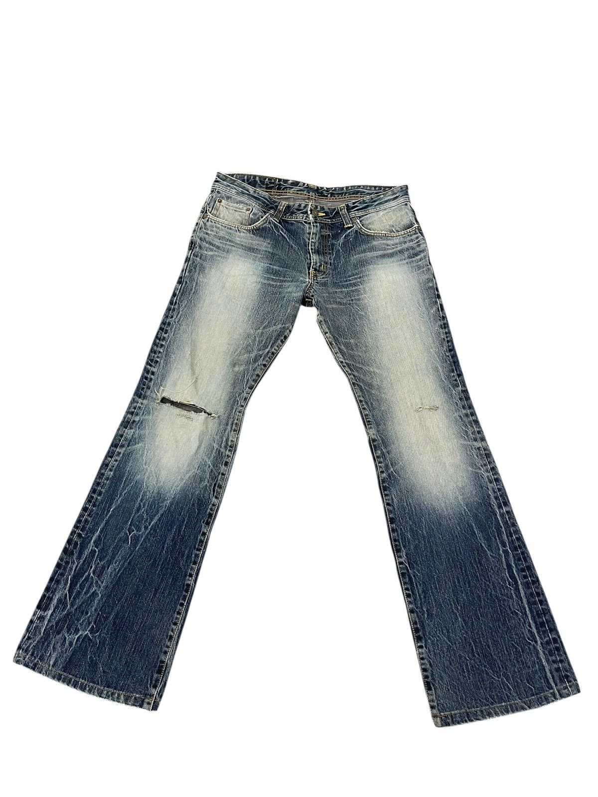 Edwin Flare Jeans Edwin Japan Faded Boot Cut Chrome hearts 2🟦8 Size US 35 - 2 Thumbnail