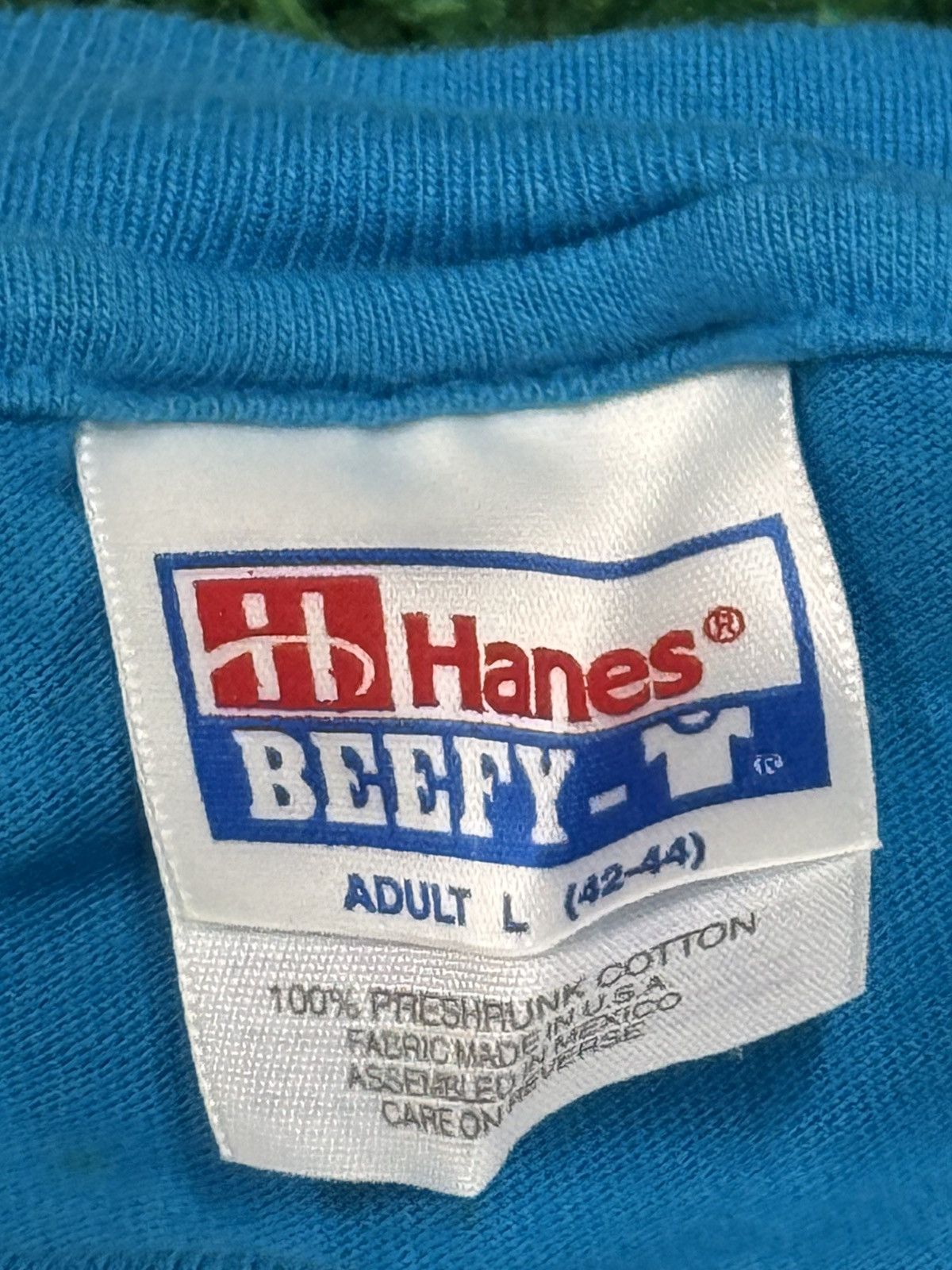 Hanes Vintage 90s Wells Fargo Hanes Beefy Land Art Tee Large Size US L / EU 52-54 / 3 - 4 Thumbnail