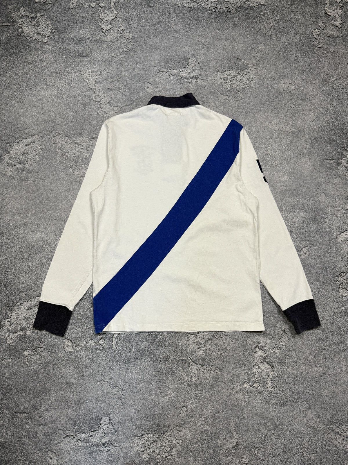 Polo Ralph Lauren Polo Ralph Lauren Rugby Rare White Blue Shirts Size US S / EU 44-46 / 1 - 10 Thumbnail