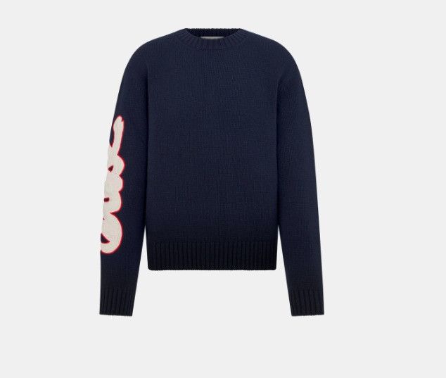 o1w1db11025 513M655 Wool Knit Sweater in Blue