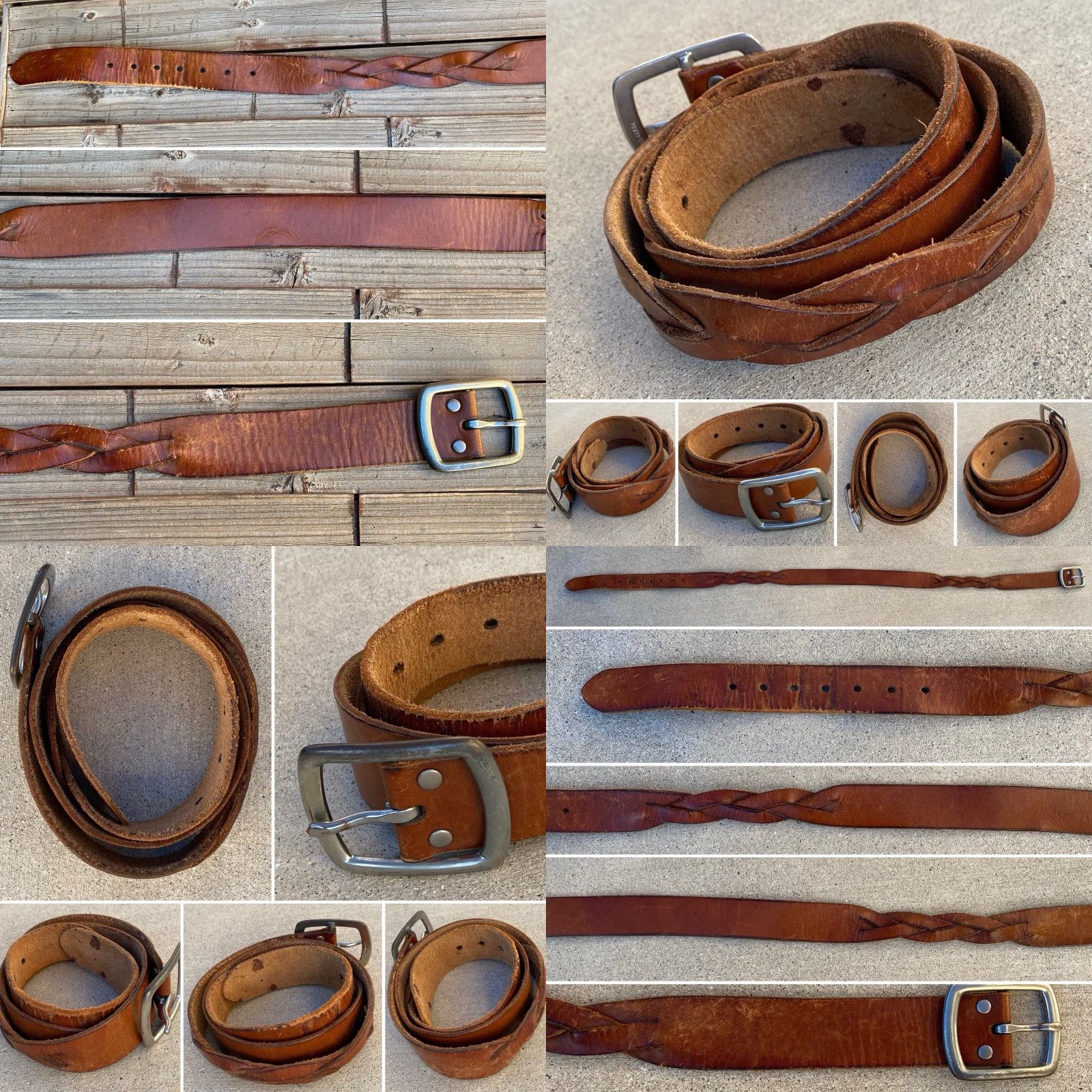Abercrombie & Fitch VINTAGE Abercrombie & Fitch leather belt Mens 38 Brown Leather Boho 1990s 2000s Y2K Casual Belt Size ONE SIZE - 8 Thumbnail