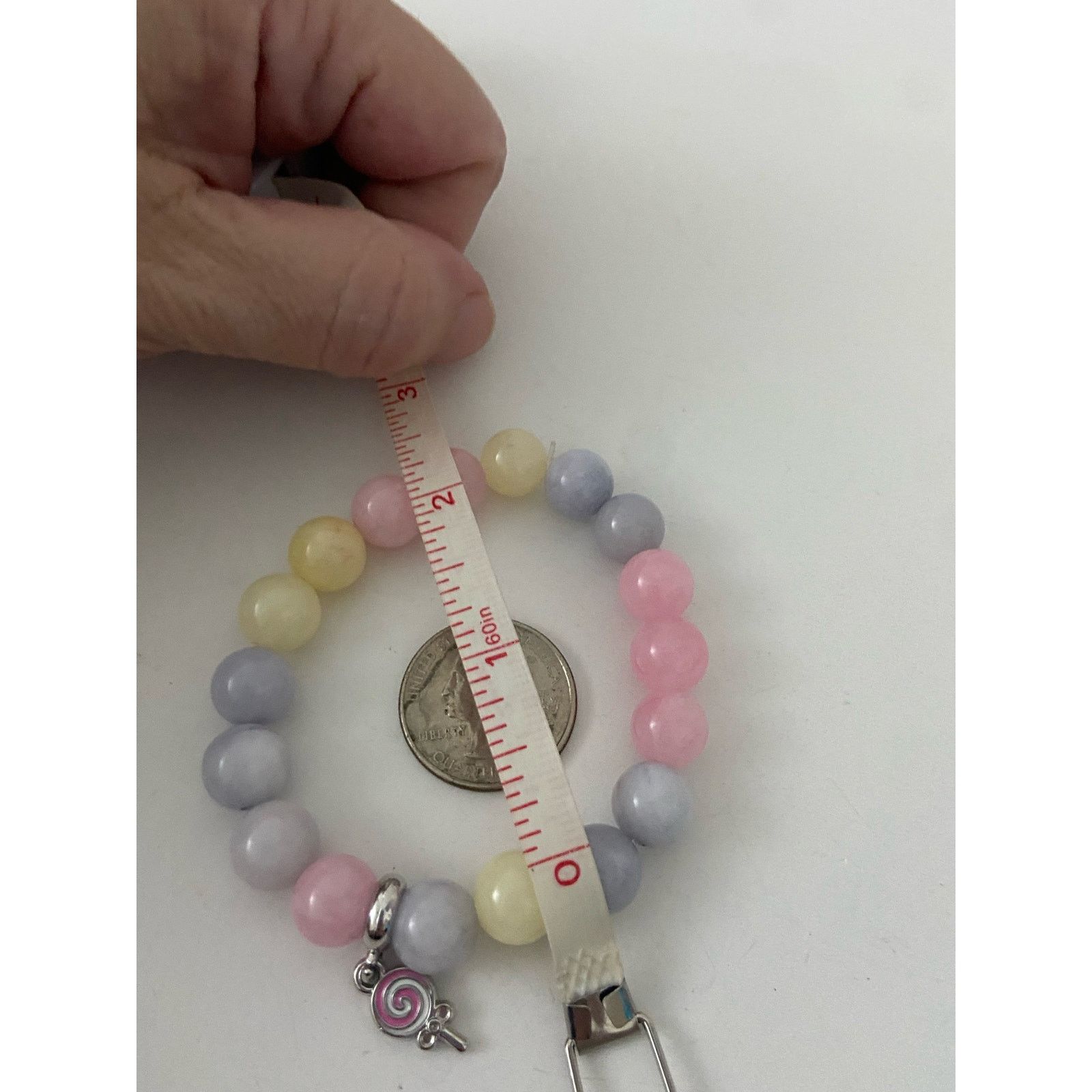 Handmade rainbow morganite bead bracelet Size ONE SIZE - 3 Thumbnail