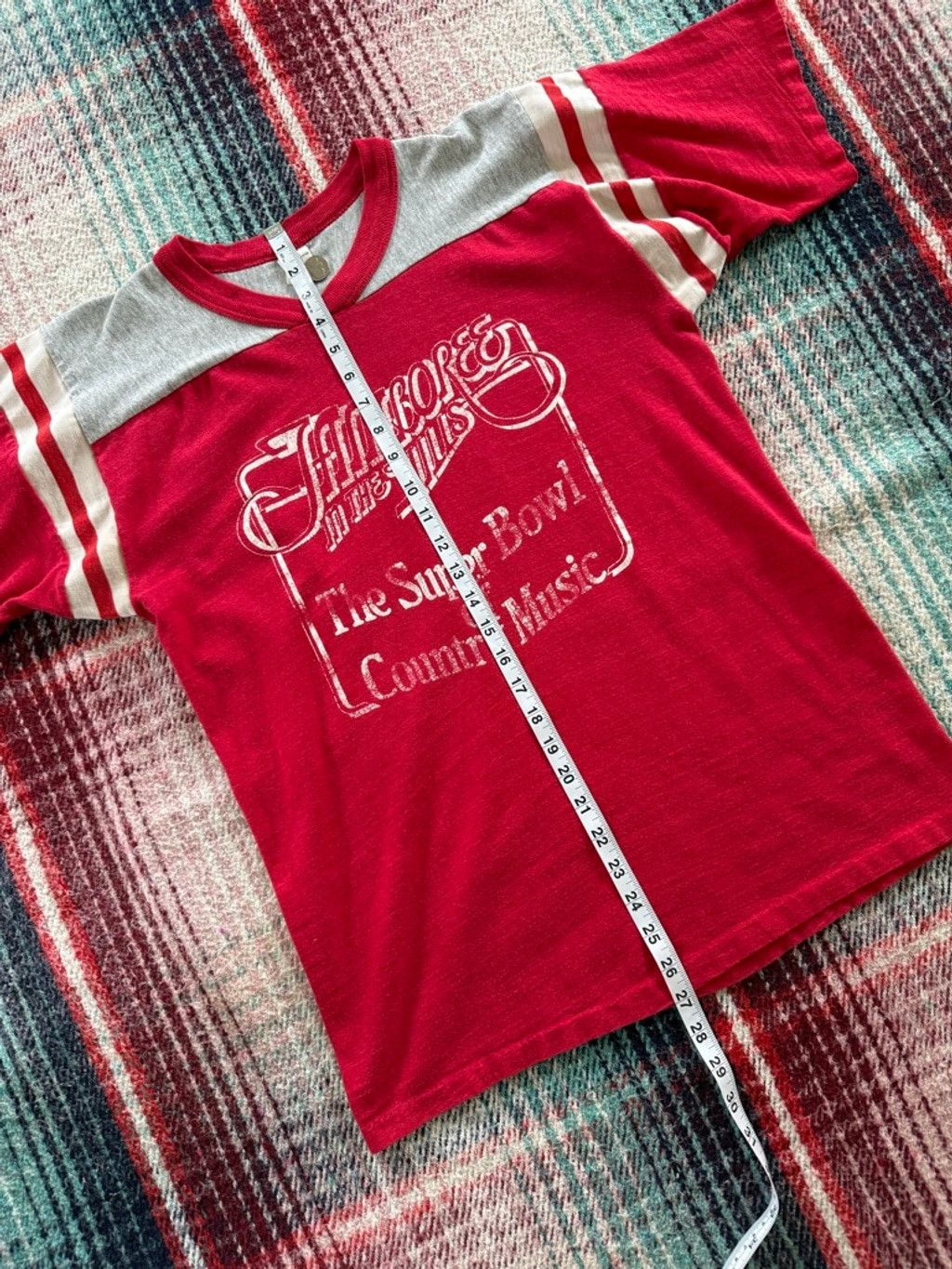 Vintage Vintage Jamboree in the Hills Country Music Red Football Tee Size US M / EU 48-50 / 2 - 7 Thumbnail