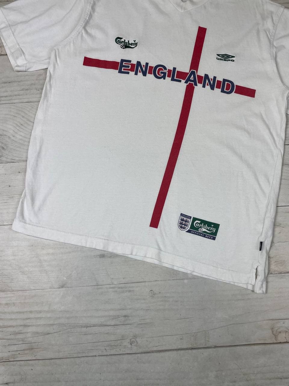 Umbro Vintage Umbro England Football Shirt Soccer Jersey 00s Size US L / EU 52-54 / 3 - 2 Thumbnail