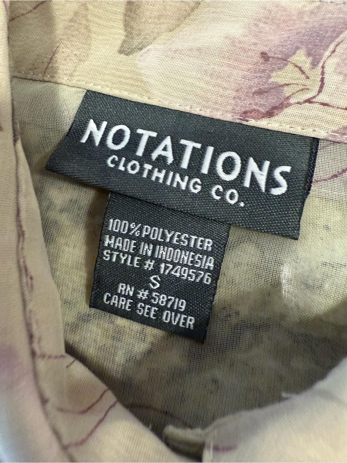 Industry of All Nations Notations sheer floral button blouse green purple white SM Size S / US 4 / IT 40 - 5 Thumbnail