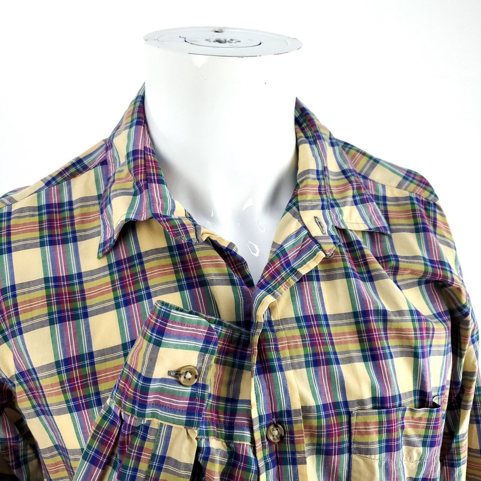 Chaps Chaps Ralph Lauren Cotton Yellow Pink Green Blue Plaid XL Dr Size US XL / EU 56 / 4 - 2 Thumbnail