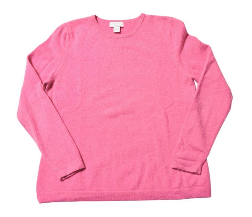 VTG Luxury 100% Cashmere Pink Sweater Marshall Fields Sz XL
