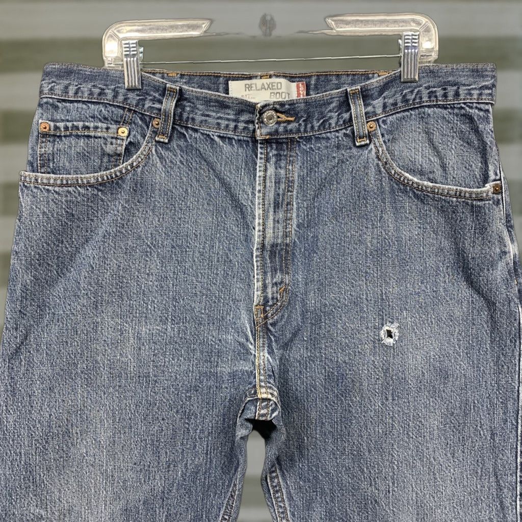 Levi's Levi's Jeans 557 Bootcut Relaxed 38W x 25.5L Regular Men Blue Medium Wash Size US 38 / EU 54 - 1 Thumbnail