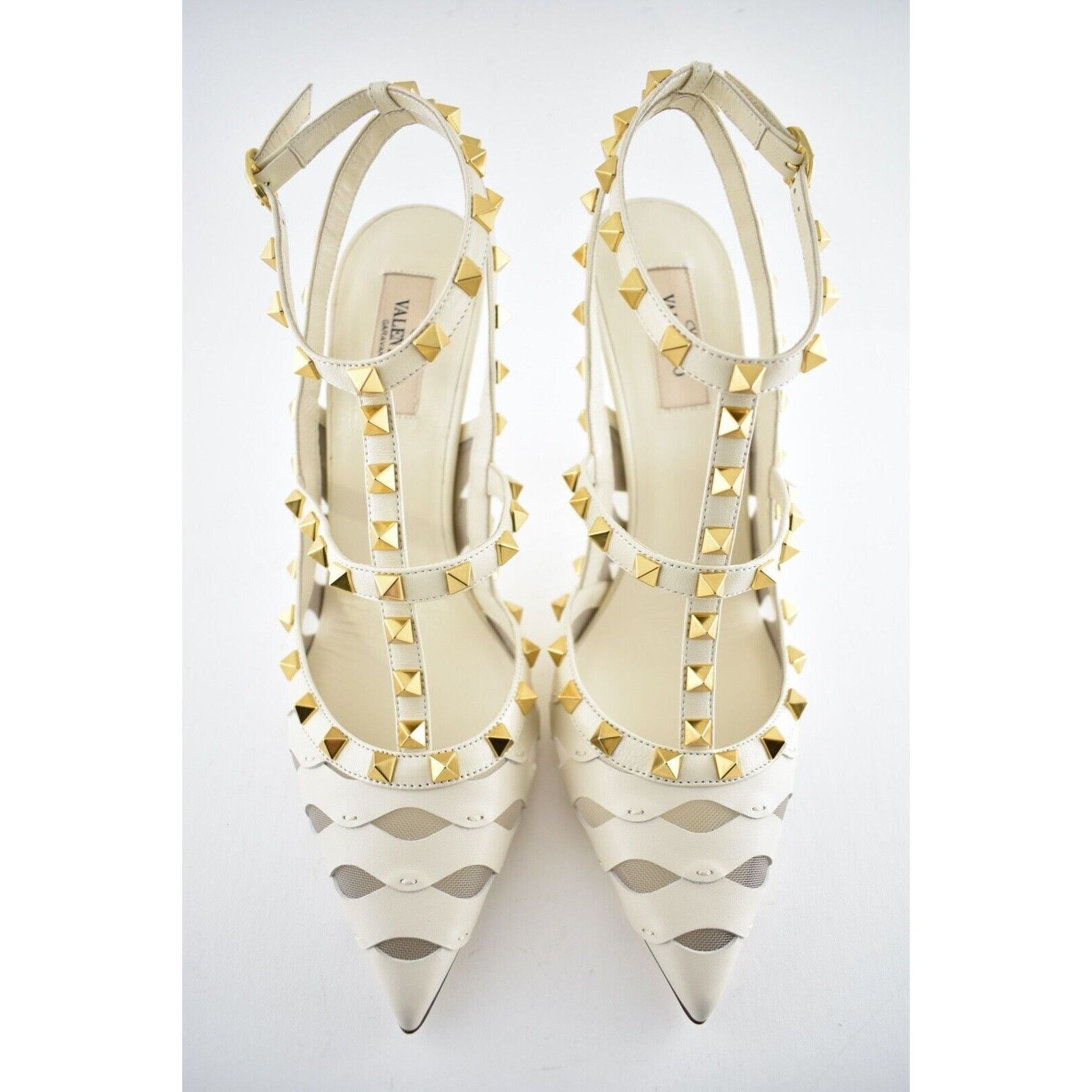 Valentino Rockstud Wave Embroidery Ankle Strap Classic Heel Pump 41 Size US 11 / IT 41 - 7 Thumbnail
