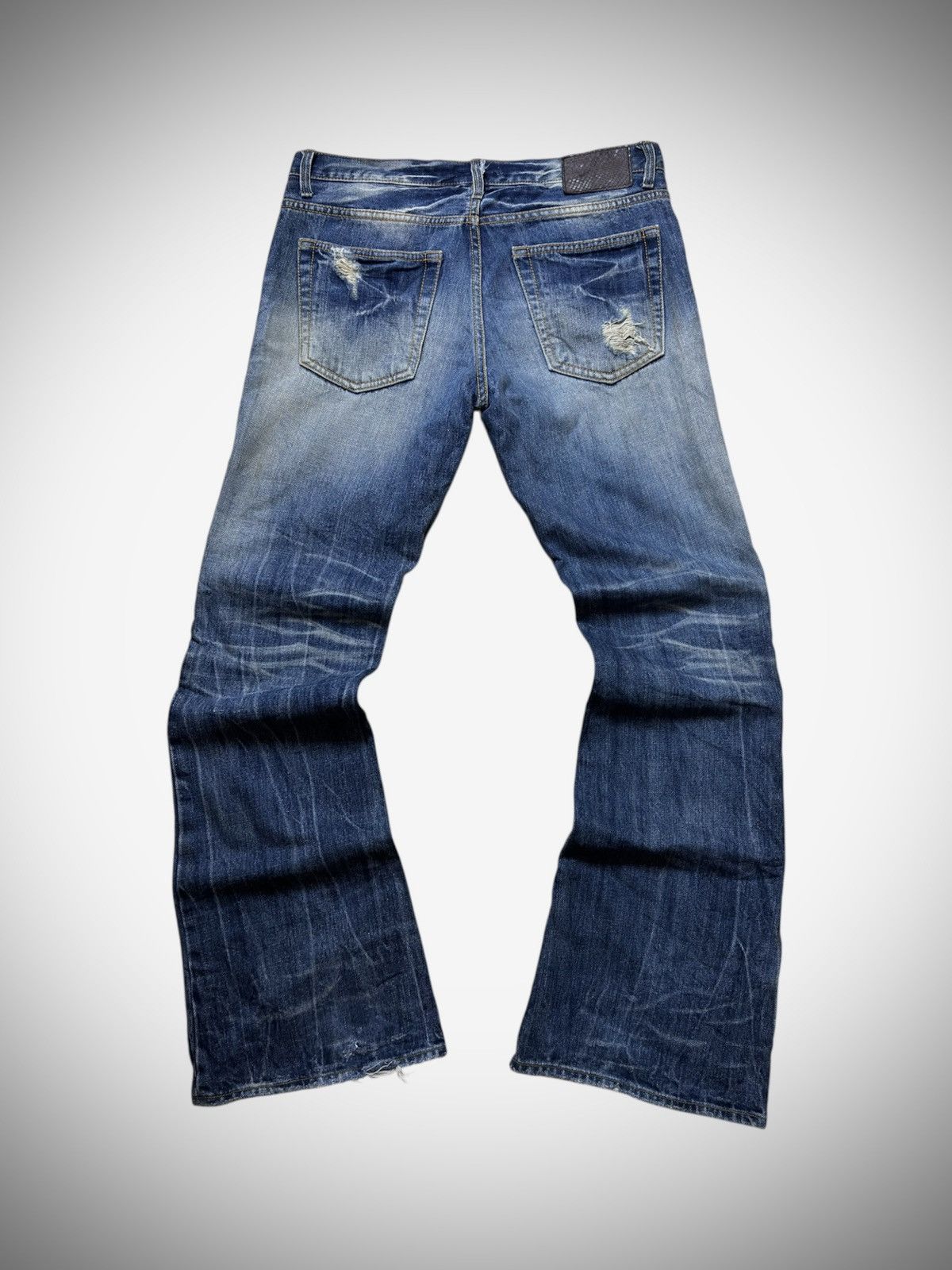 GOA 2000’s G.O.A - Distressed Flared Jeans Size US 31 - 7 Thumbnail