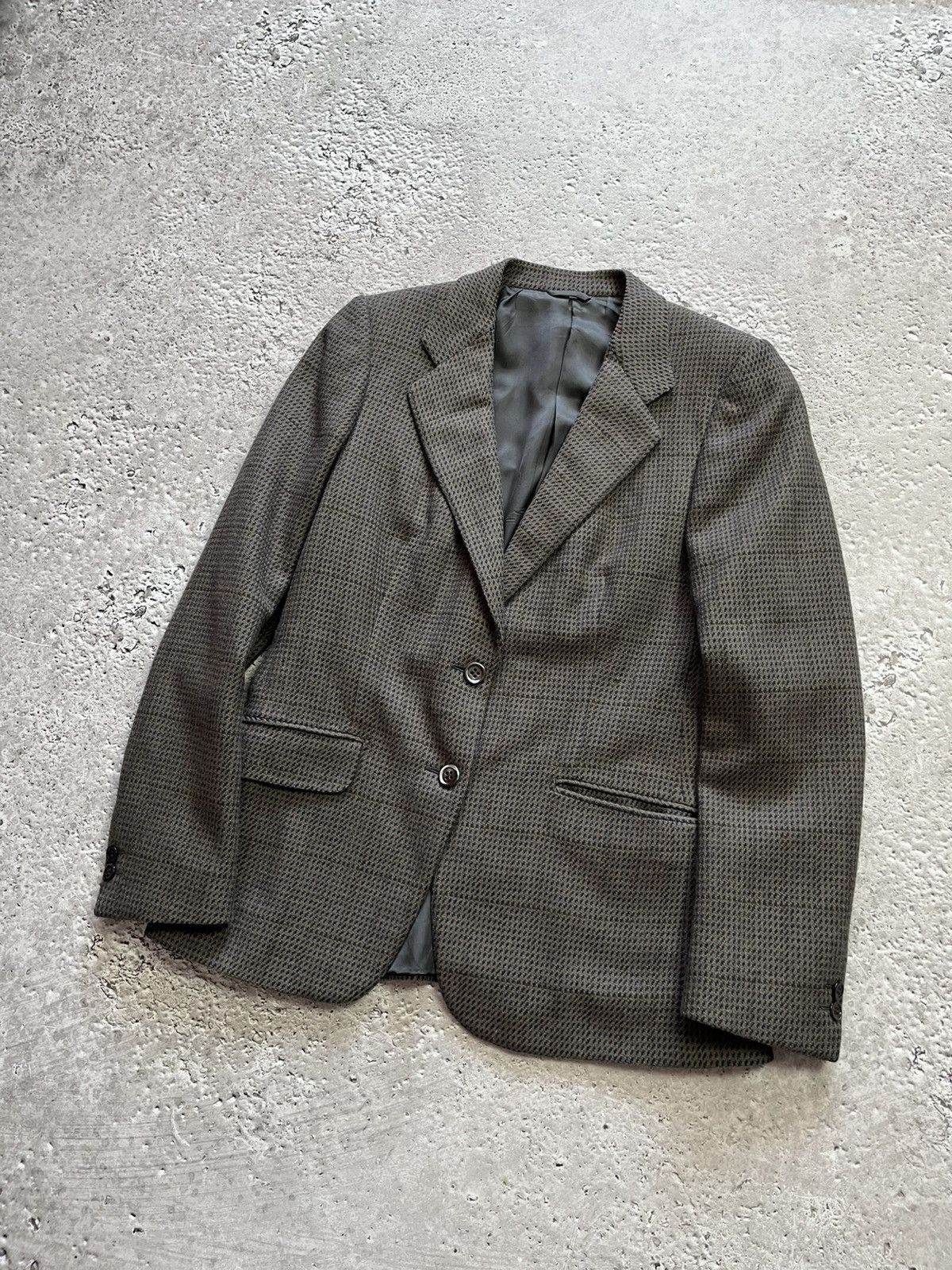 Belvest × Vintage Belvest Italy men’s blazer jacket wool checkered vintage 90s Size 34R - 7 Thumbnail