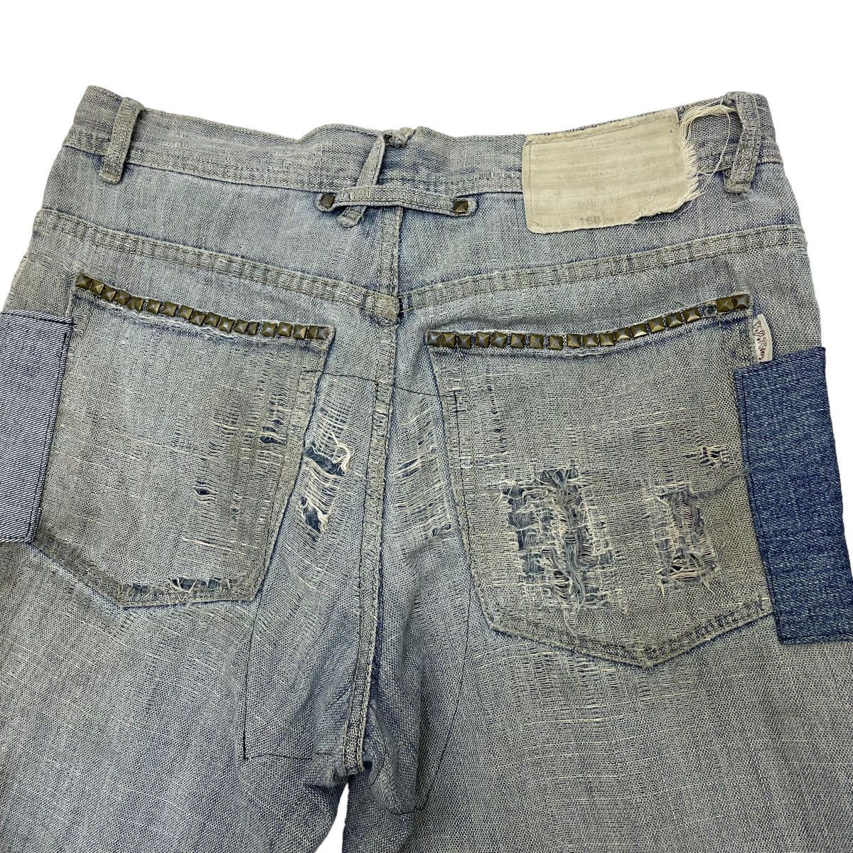 If Six Was Nine Trashed Japanese Brand Distressed Denim Jacket Size US 34 / EU 50 - 9 Thumbnail