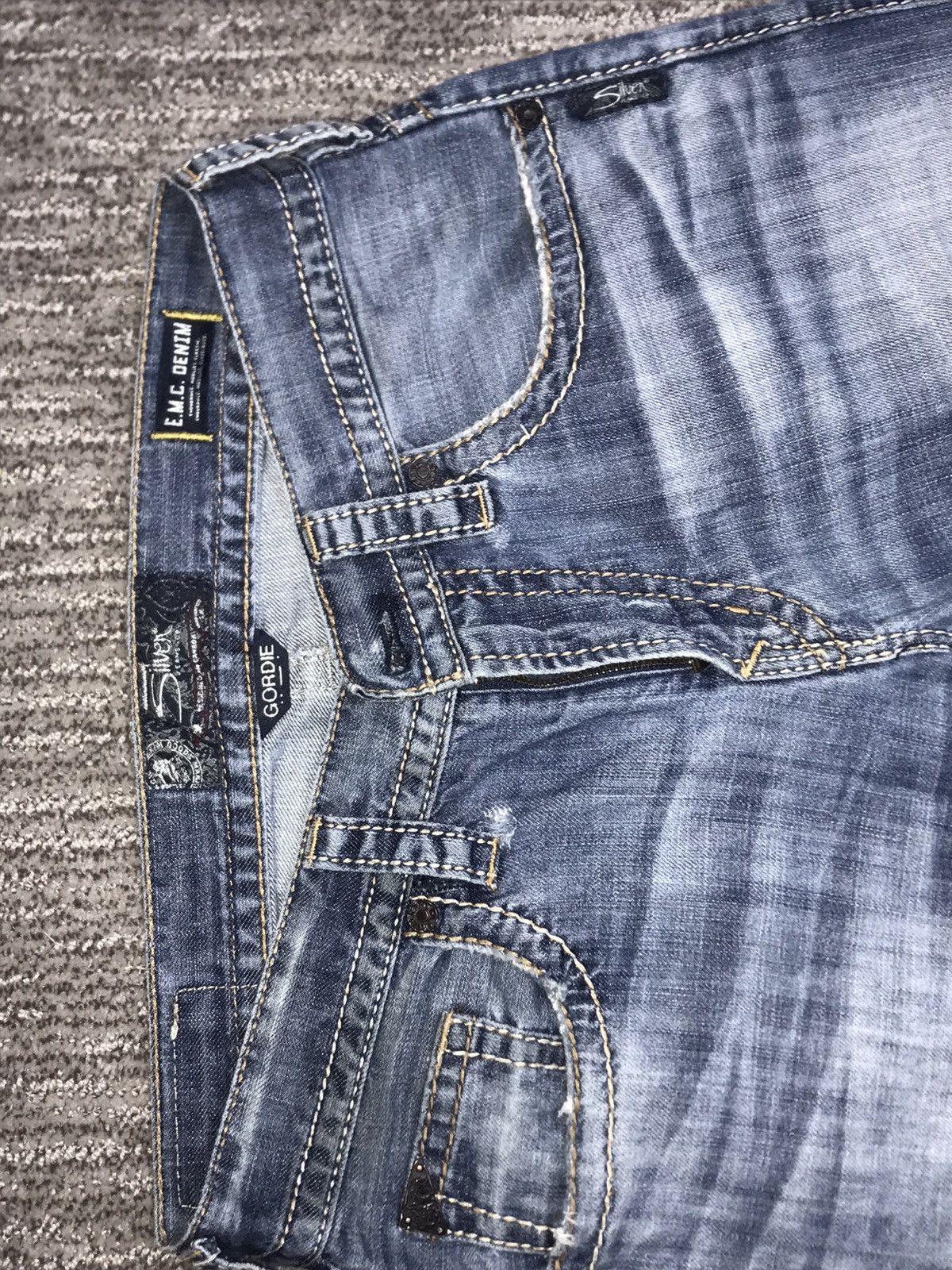 Vintage VERY RARE VINTAGE 90s SILVER JEANS Size US 30 / EU 46 - 3 Thumbnail