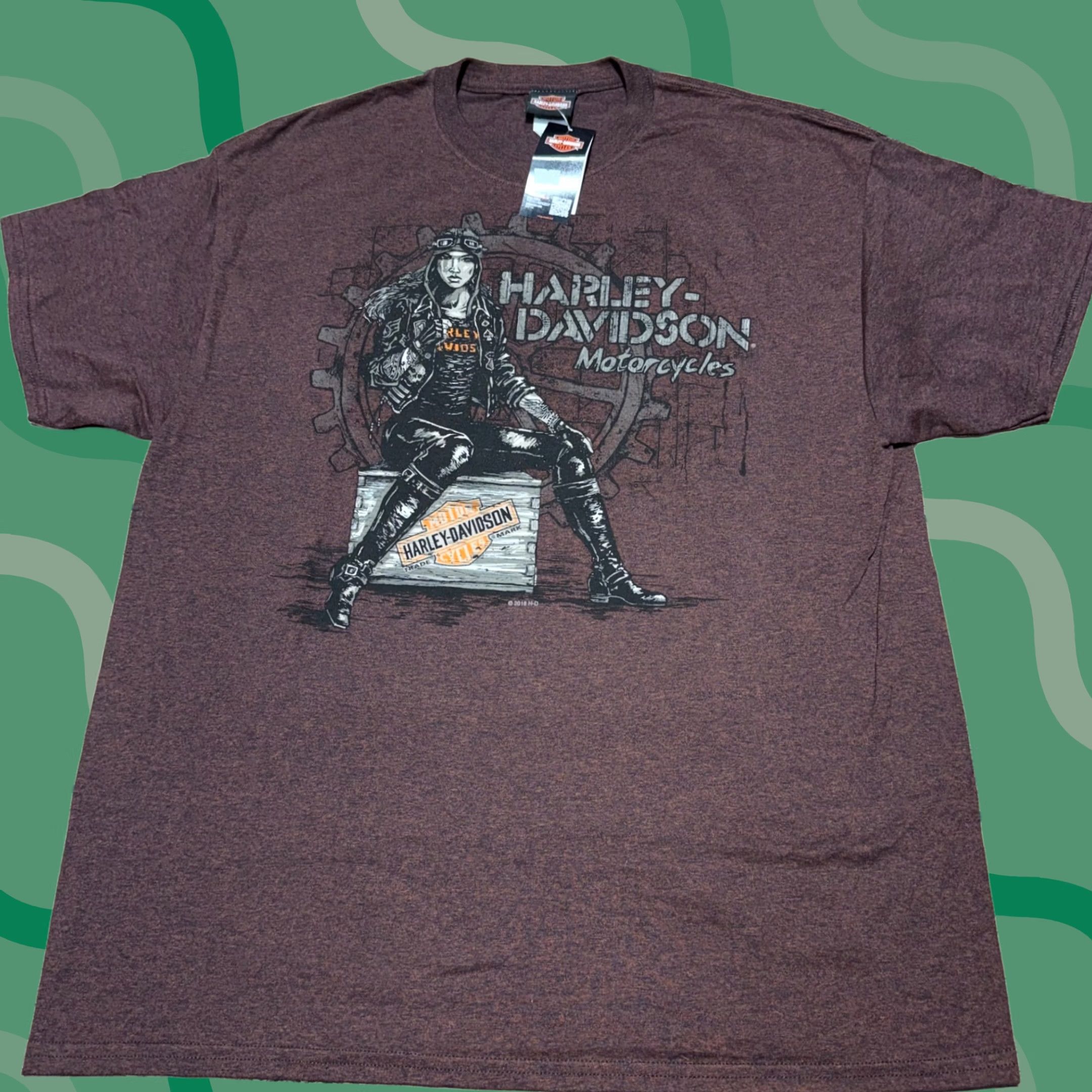 Harley Davidson Harley-Davidson T-Shirt Mens XL Purple Beach Motorcycle Girls NWT Crew Neck Short Sleeve USA Cozumel Size US XL / EU 56 / 4 - 1 Thumbnail