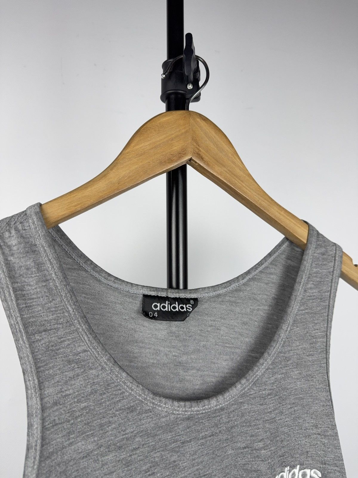 Adidas Vintage 90s Adidas Grey Tank Top 3-Stripes Athletic Singlet Size US S / EU 44-46 / 1 - 8 Thumbnail