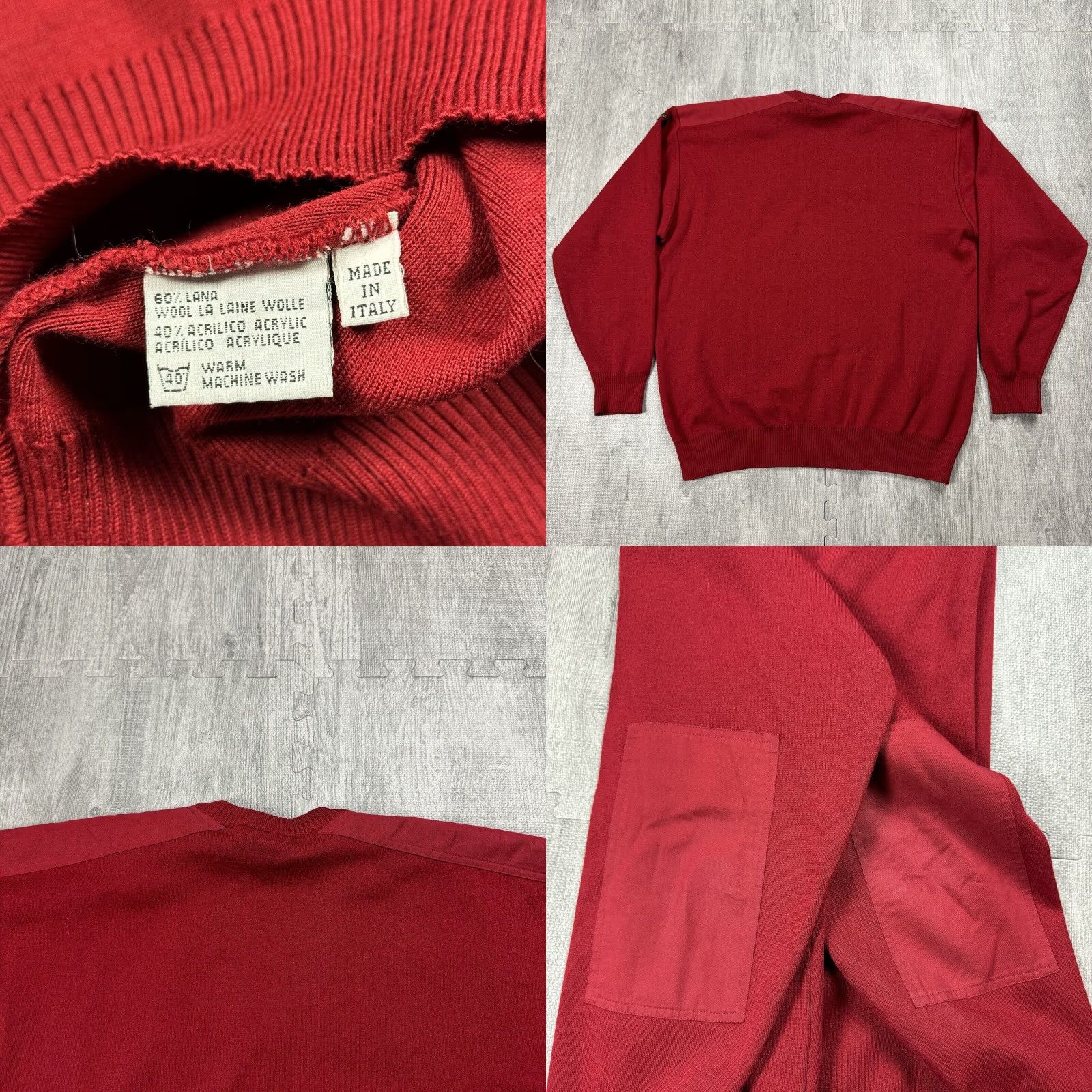 Paul & Shark PAUL & SHARK Sweater V-Neck Wool Blend Red XL Nautical Sailing 90s Mens Size US XL / EU 56 / 4 - 8 Thumbnail