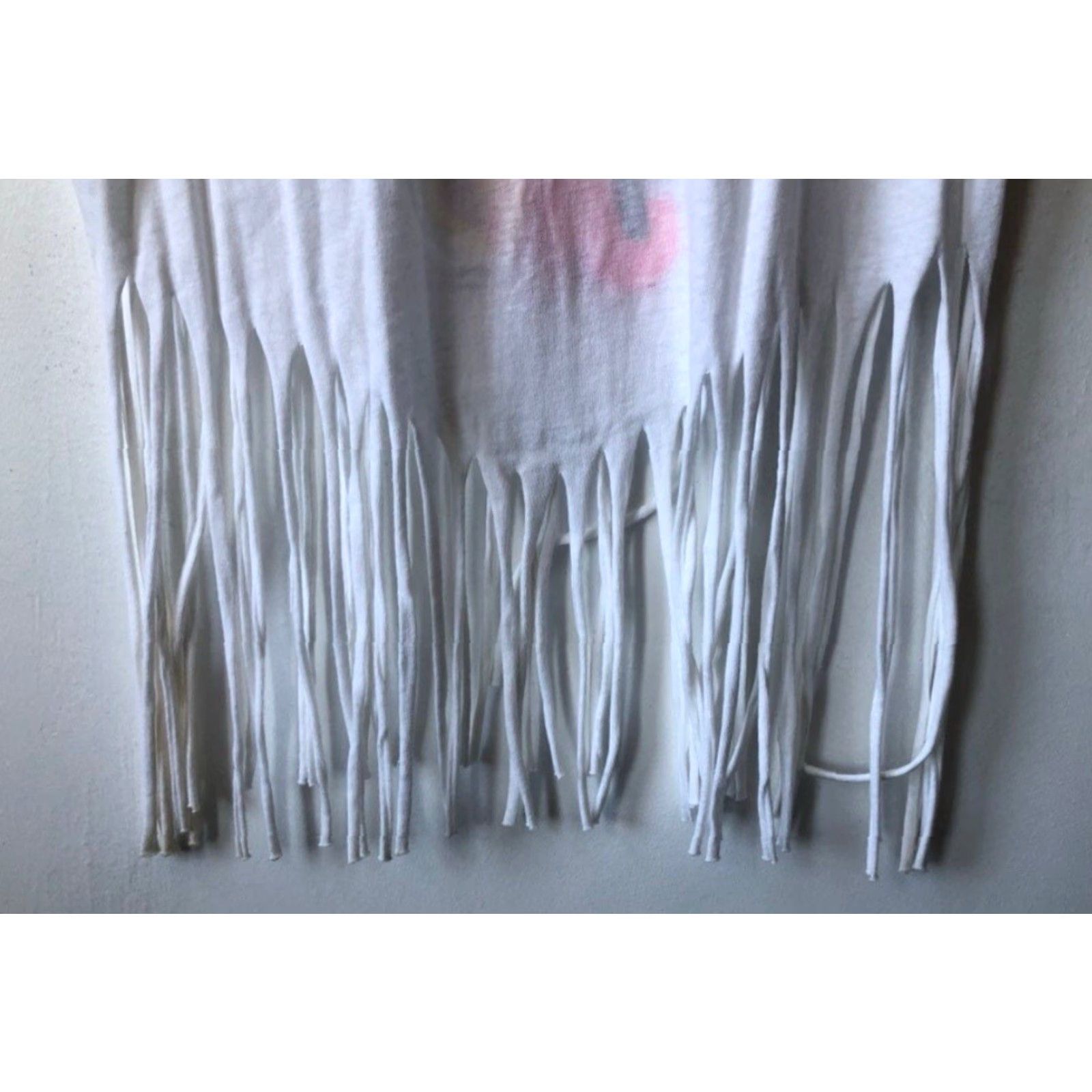 Vintage VINTAGE Minnie Mouse Ohio Fringe T-Shirt Womens OSFA White 90s Disney USA Made Deadstock NWOT Sherry Fringe Sleeve Graphic Print Size ONE SIZE - 8 Thumbnail
