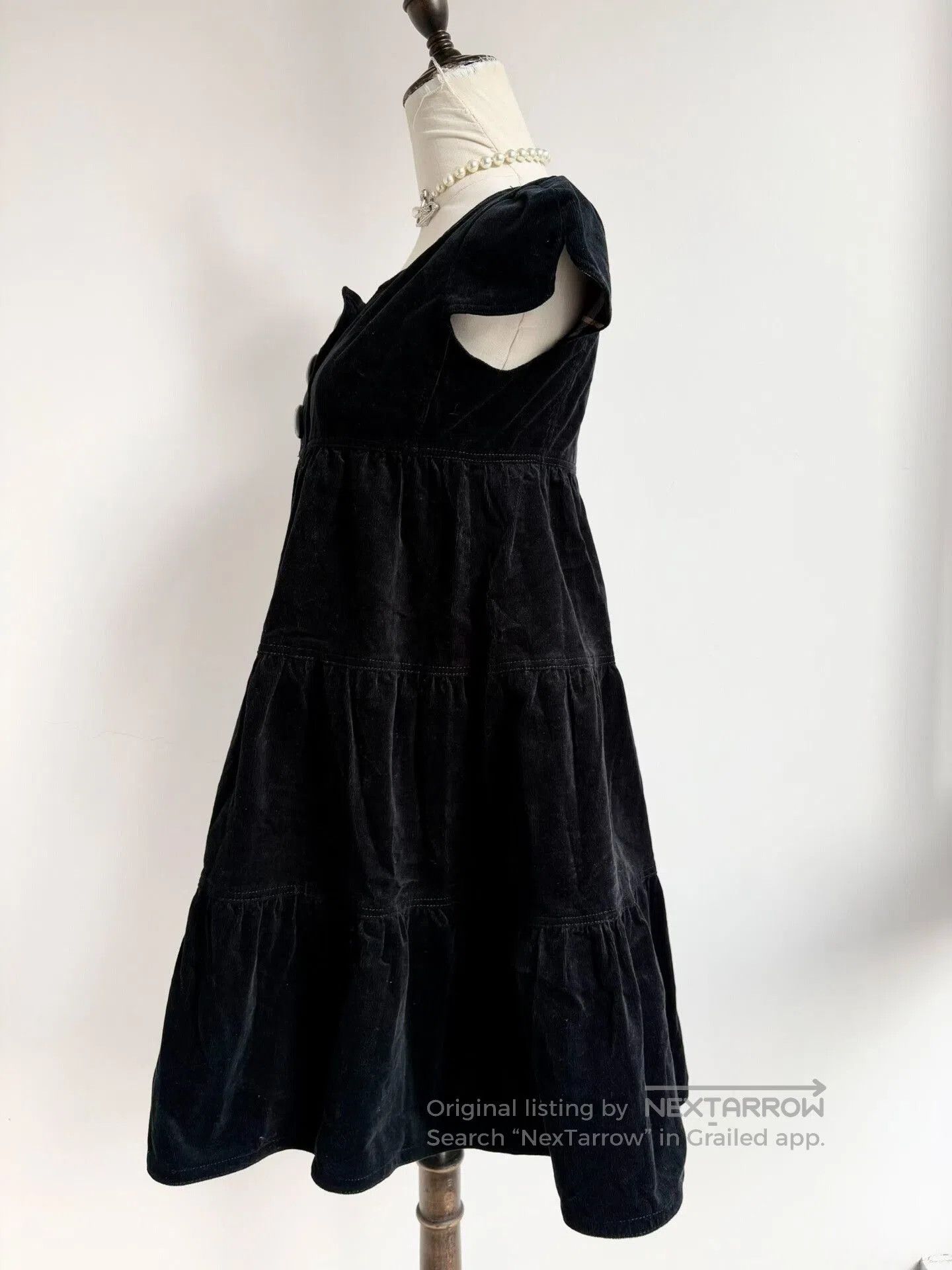 Vivienne Westwood Burberry Black Corduroy Dress. Size XS / US 0-2 / IT 36-38 - 2 Thumbnail