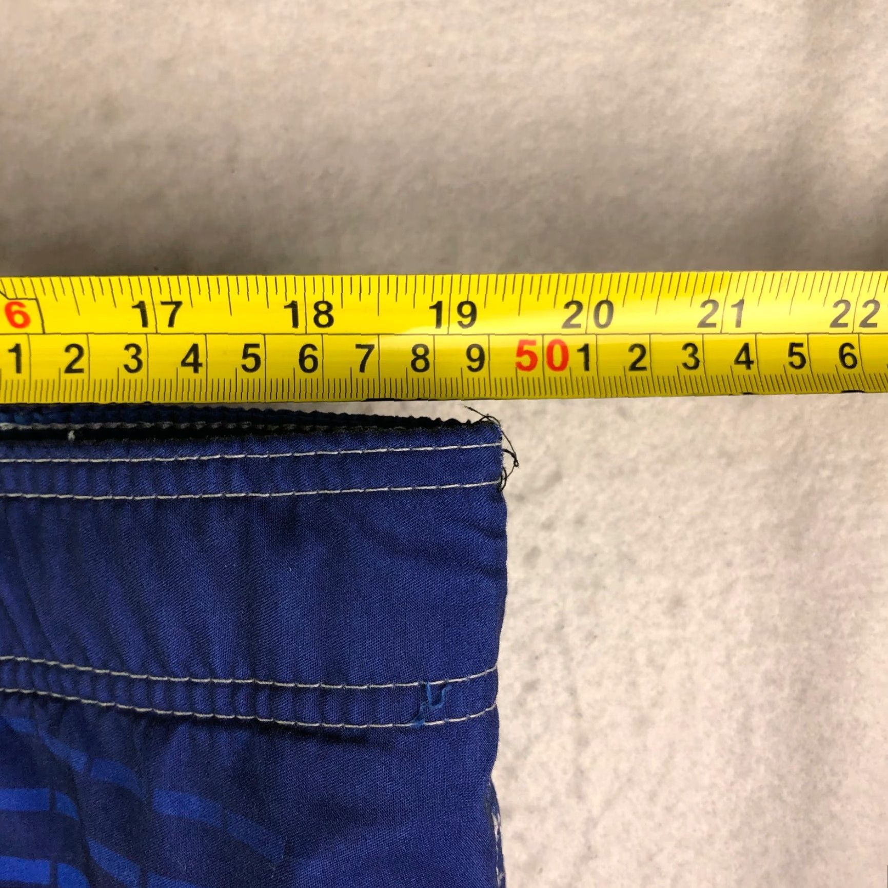 Vintage Sonoma XL Blue Striped Swim Trunk Shorts with Cargo Pocket Mens Bottom Size US 36 / EU 52 - 3 Thumbnail