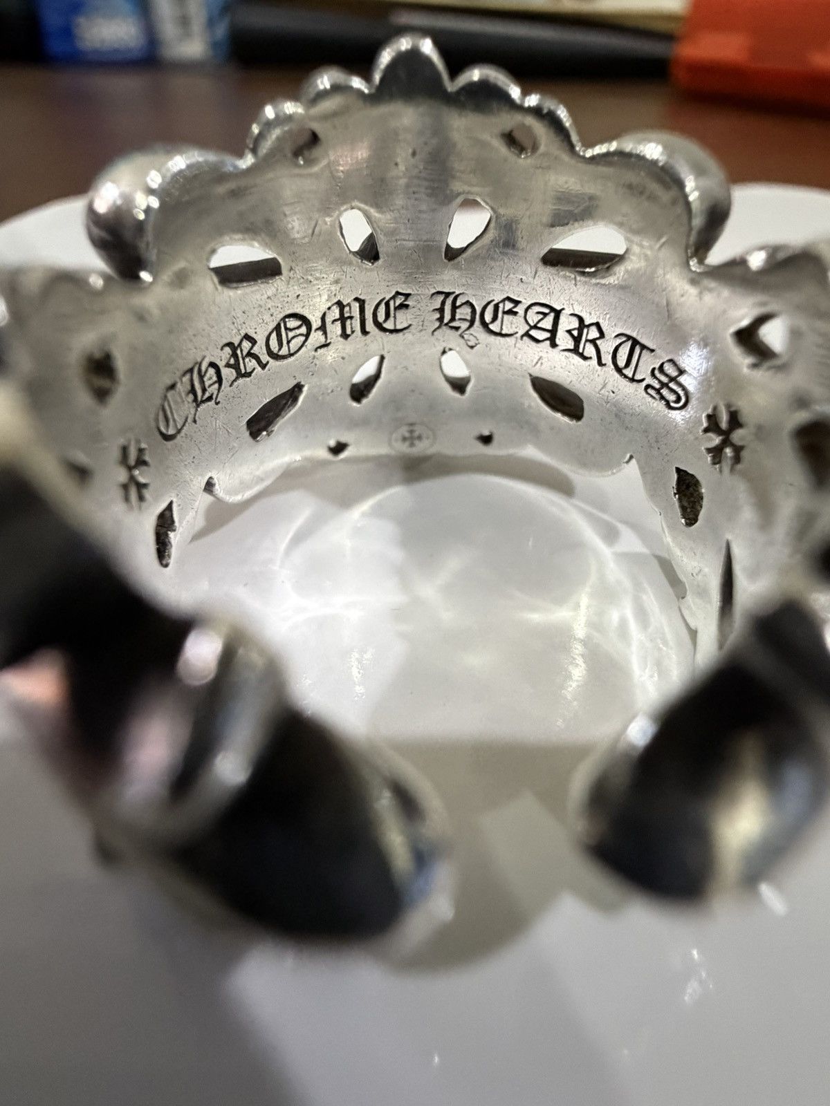 Chrome Hearts Chrome hearts double floral ring 11us Paris stamp Size ONE SIZE - 4 Thumbnail