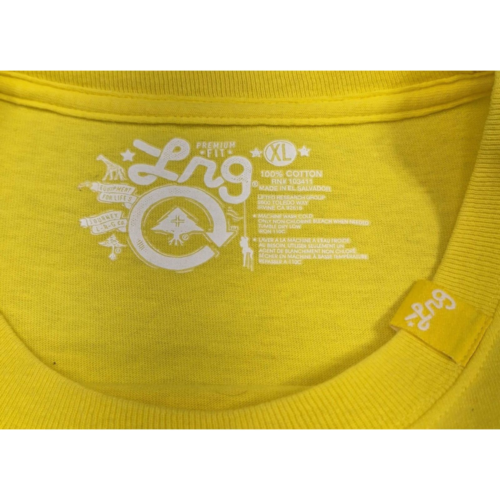 Logo 7 LRG Shirt Mens XL Yellow Jungle Giraffe Logo Graphic Tee Streetwear Nature Size US XL / EU 56 / 4 - 6 Thumbnail