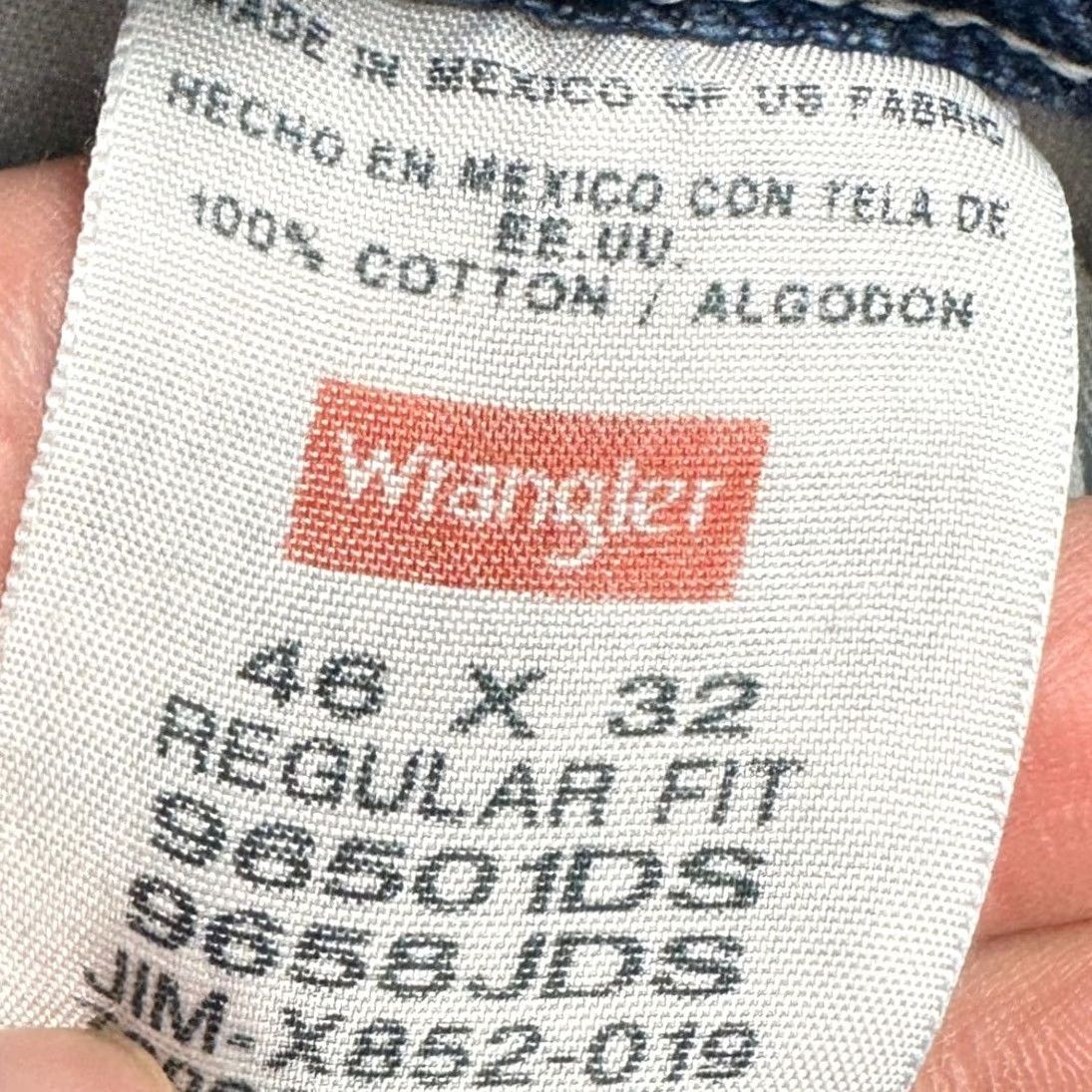 Wrangler Wrangler Five Star Premium Denim Jeans Regular Fit Straight Leg 46x32 Blue Mens Pants Regular Rise High 5-Pocket Denim Zip Button Mexico Size US 30 / EU 46 - 3 Thumbnail