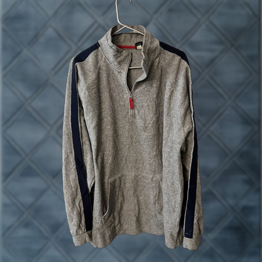 Gap GAP Mens Sweater 2XL 1/4 Zip Long Sleeve Mock Neck Gray Polyester Blend Vintage Pullover Casual Knit Shirt Mens Size US XXL / EU 58 / 5 - 1 Thumbnail