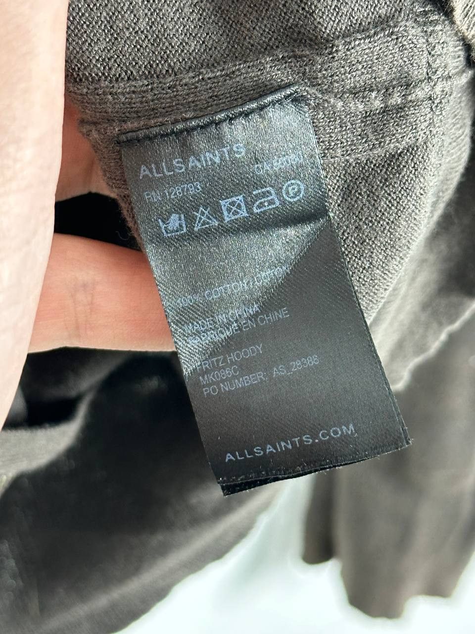 Allsaints Vintage Allsaints Zip Up Hoodie Sweatshirt Basic Logo Hype Size US L / EU 52-54 / 3 - 9 Thumbnail