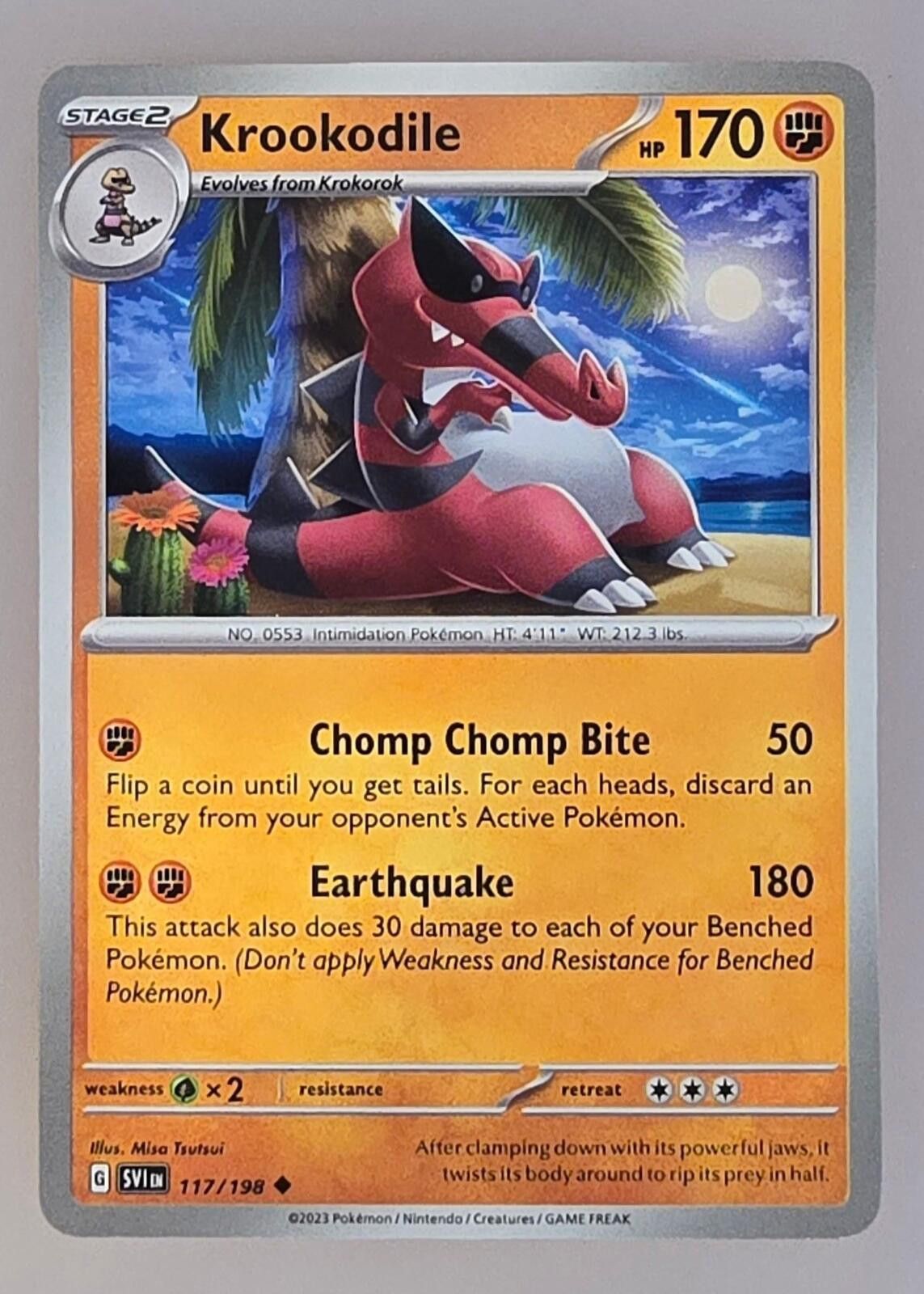 Pokemon Krookodile card #117/198 Size ONE SIZE - 1 Thumbnail