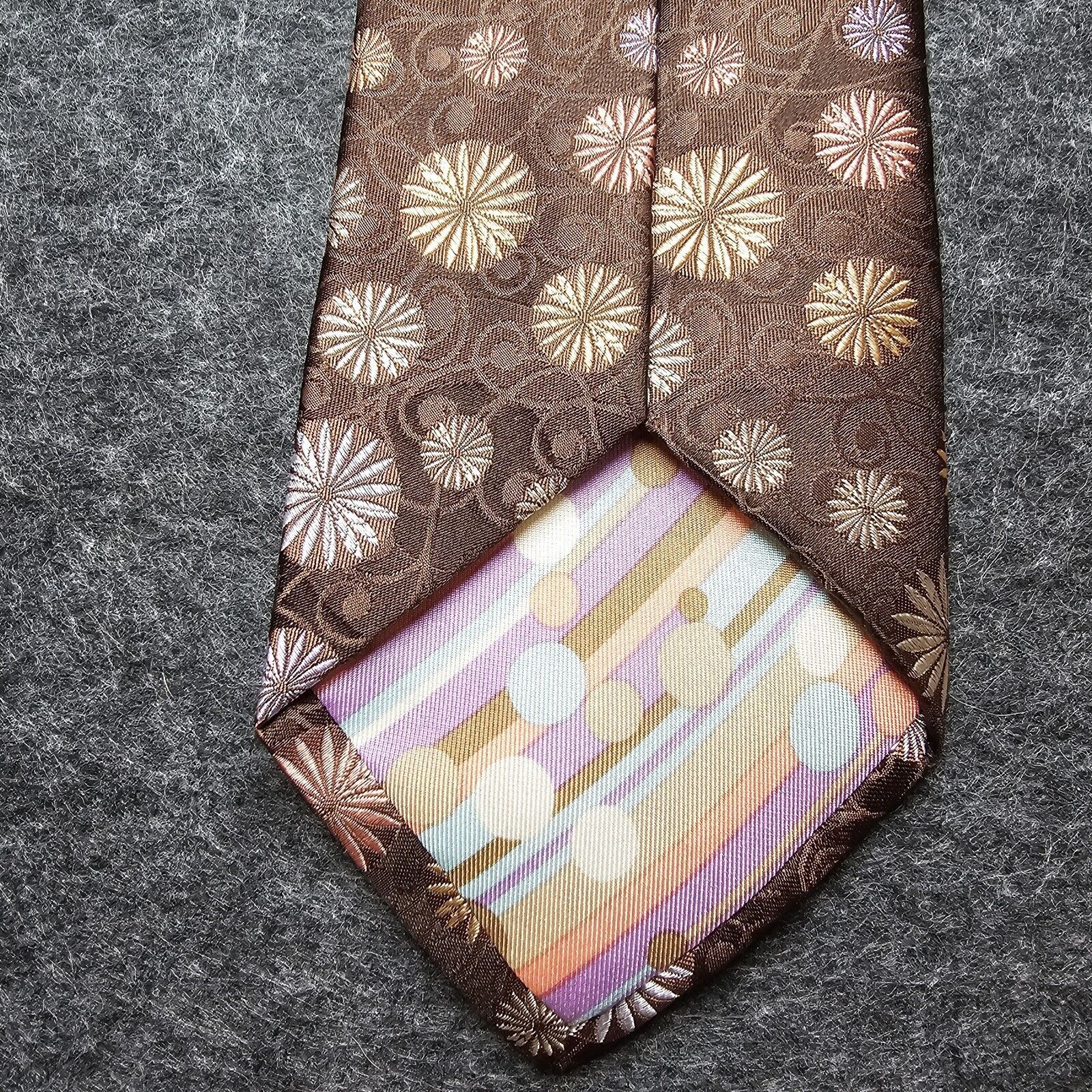 Ted Baker Ted Baker Tie Italian Silk Brown Floral Designer Luxury Size ONE SIZE - 9 Thumbnail