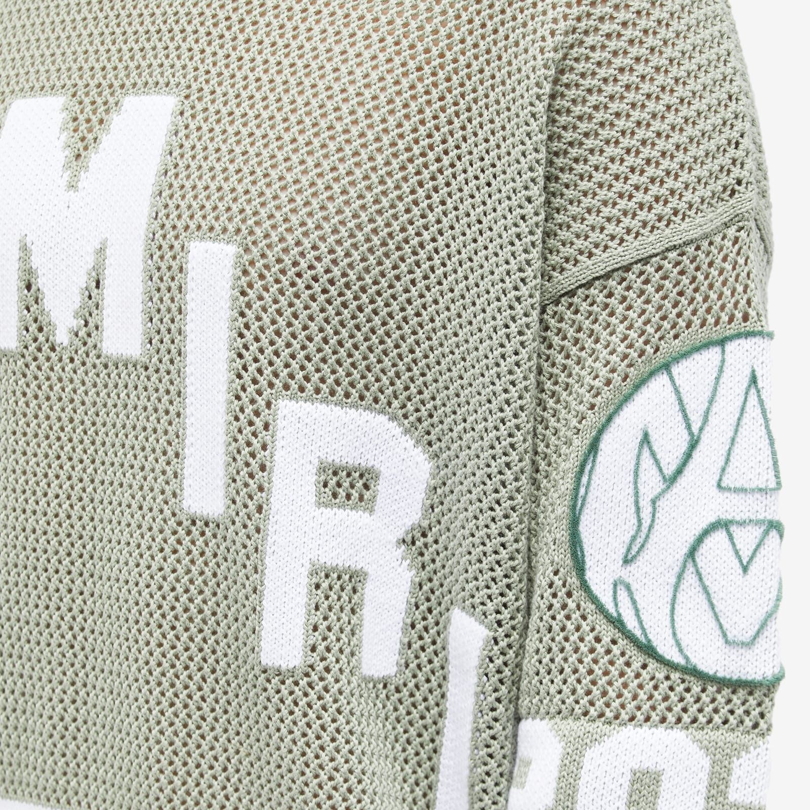 Amiri o1w1db11224 Mesh Hockey Logo Sweater in Frosty Green/White Size US XL / EU 56 / 4 - 5 Thumbnail