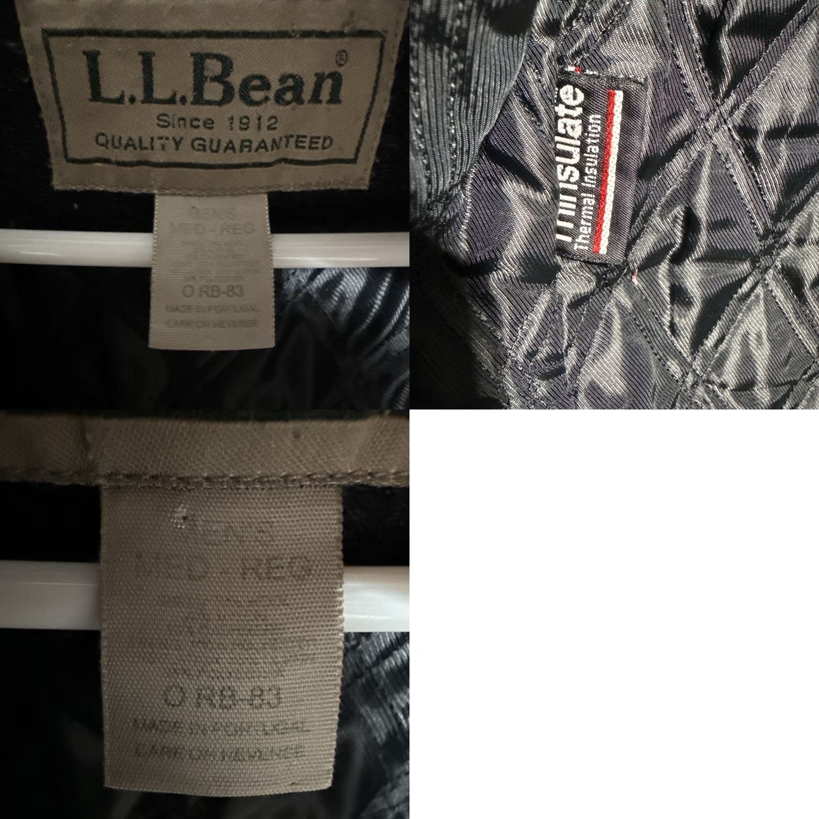 Vintage VINTAGE L.L. Bean Pea Coat Wool Field Coat Men’s Medium Reg Black 90s Rare Portugal Mid-Length Jacket/Coat Mens Size US M / EU 48-50 / 2 - 8 Thumbnail
