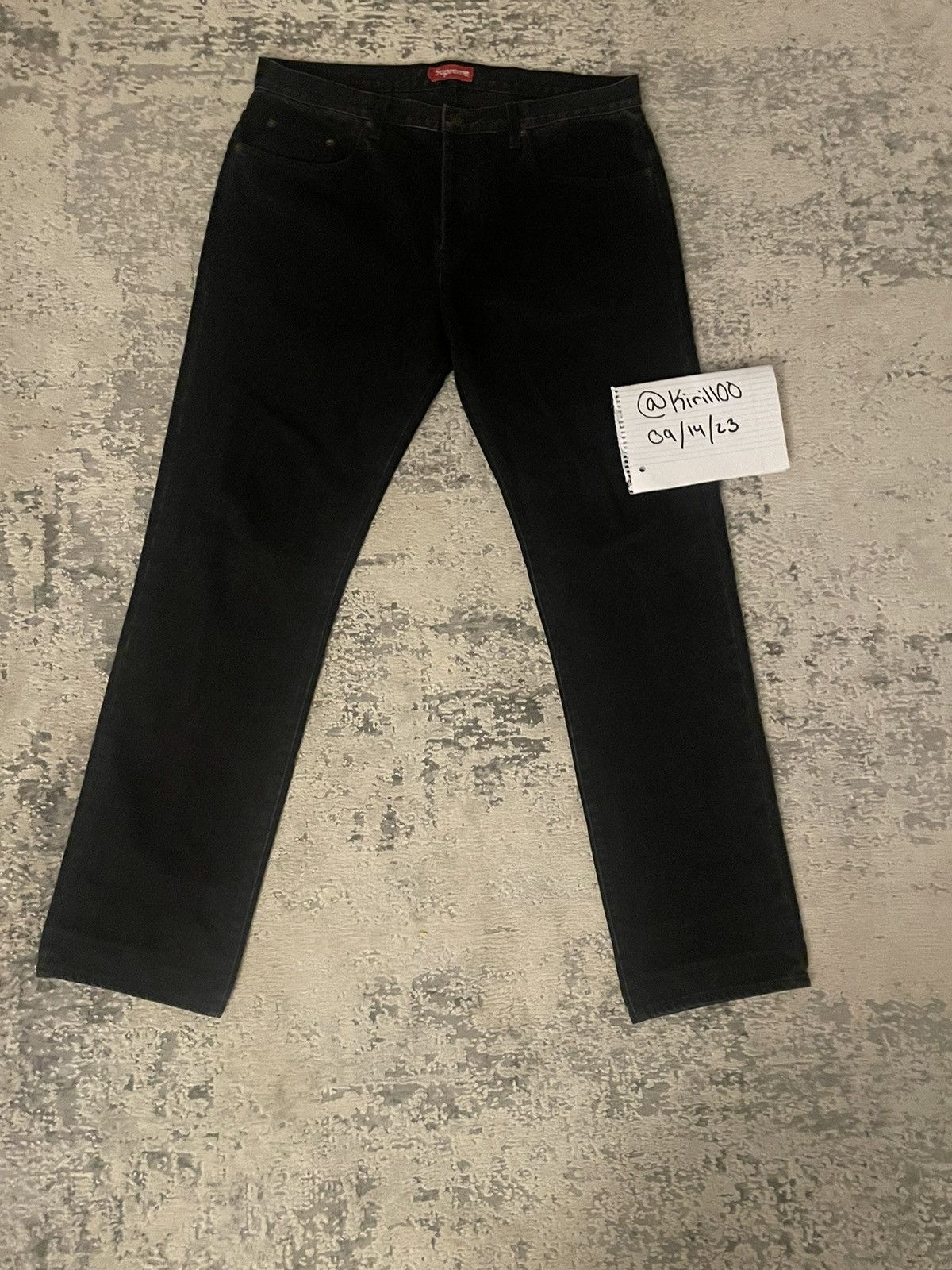 image of Supreme Regular Fit Jeans in Black, Men's (Size 36)