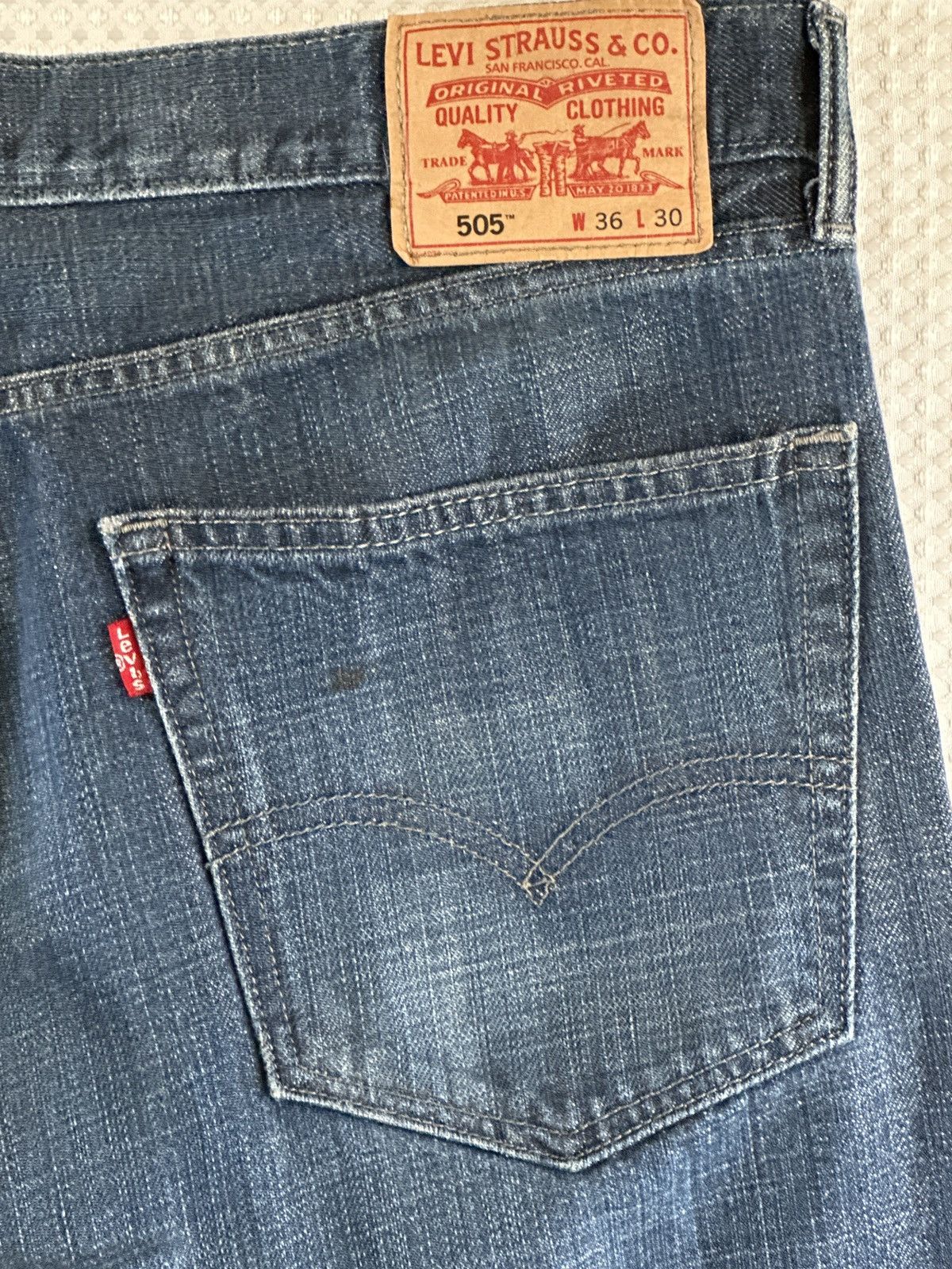 Levi's Levis 505 Jeans Red Tab 36x30 Size US 36 / EU 52 - 4 Thumbnail