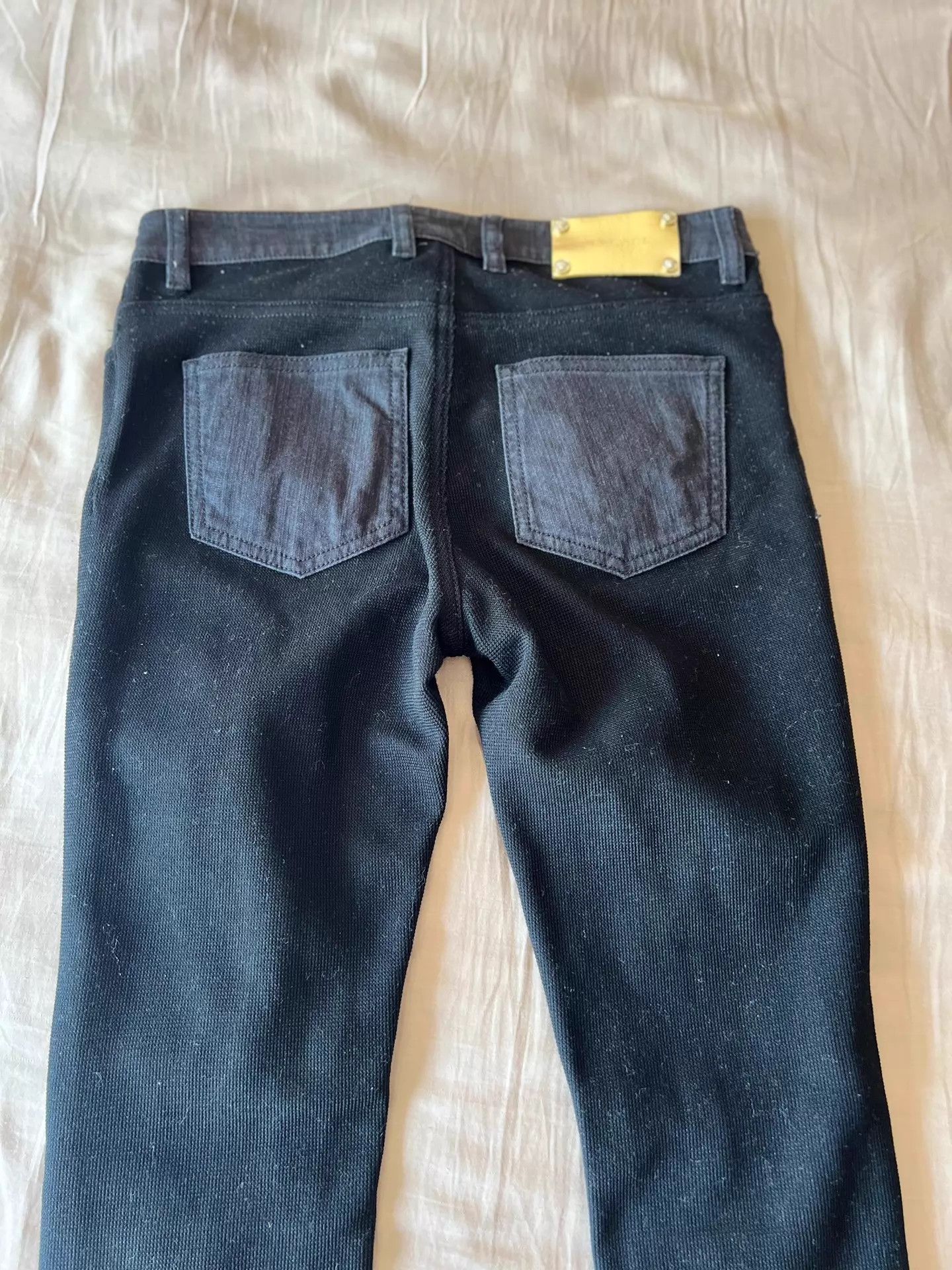 Versace VERSACE Black Jeans Women's 26 Hem Slit Worn Size 26" / US 2 / IT 38 - 6 Thumbnail